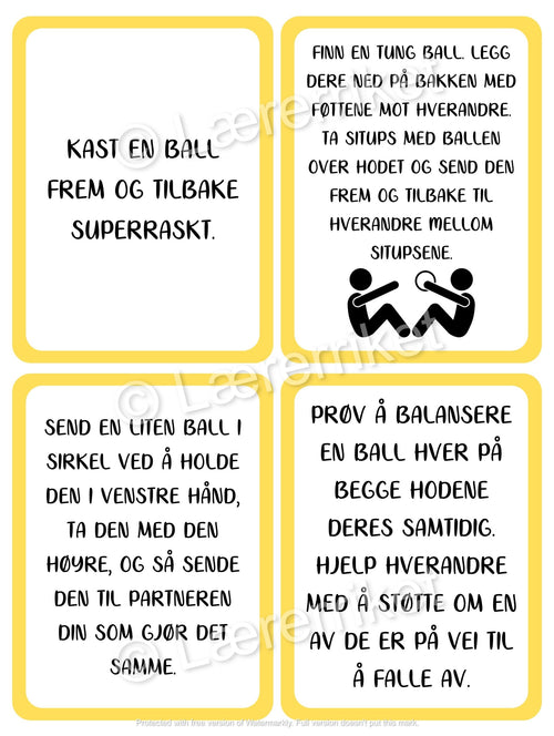 Ballaktiviteter - samarbeidsoppgaver