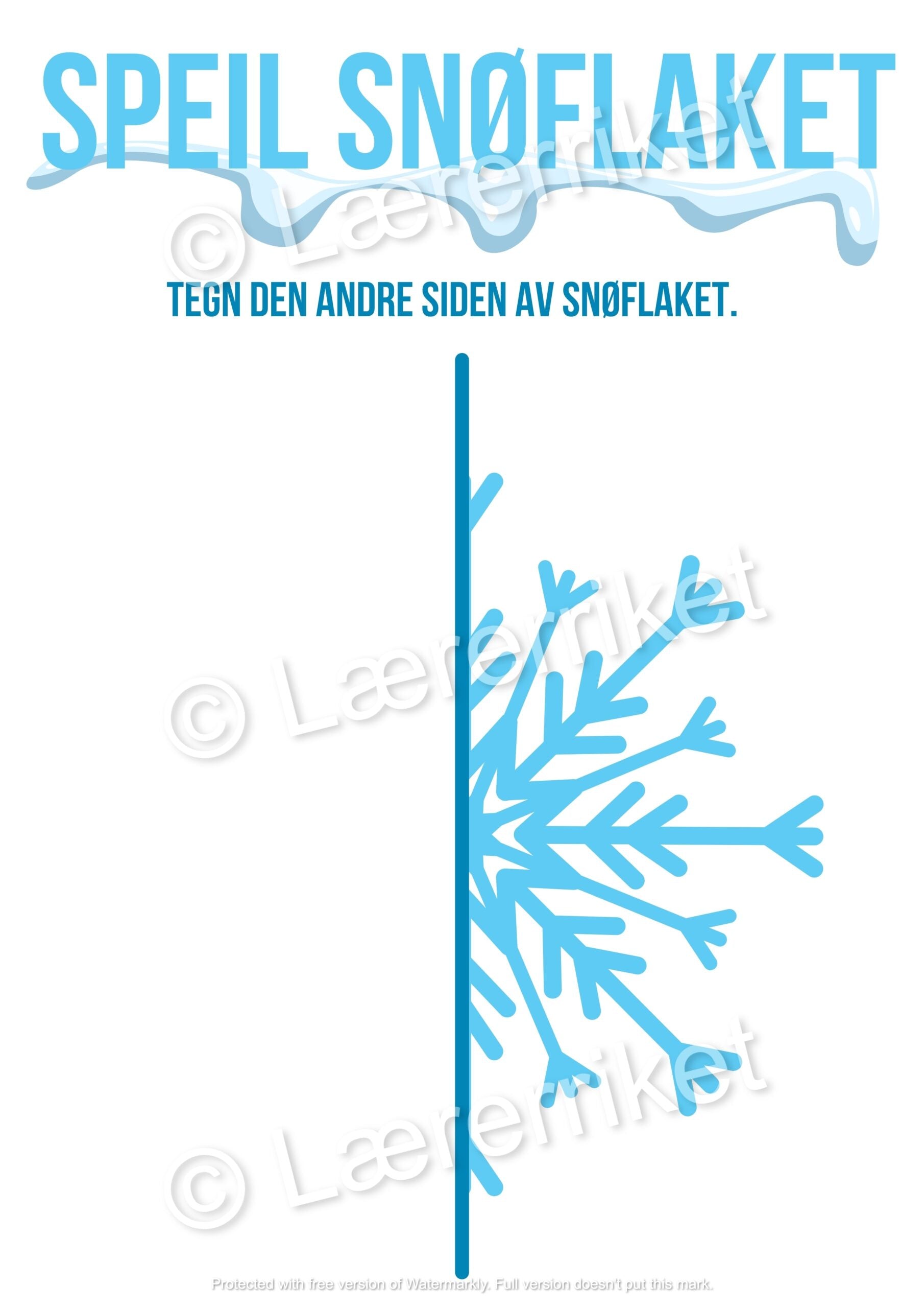 Speiling snøflak