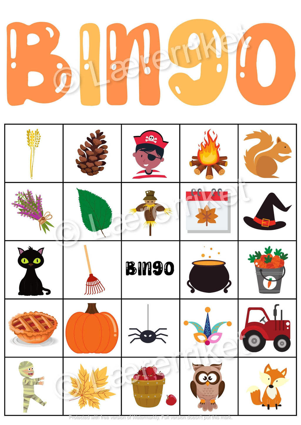 Høst-bingo