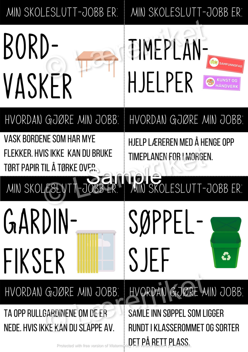 Skoleslutt-jobber