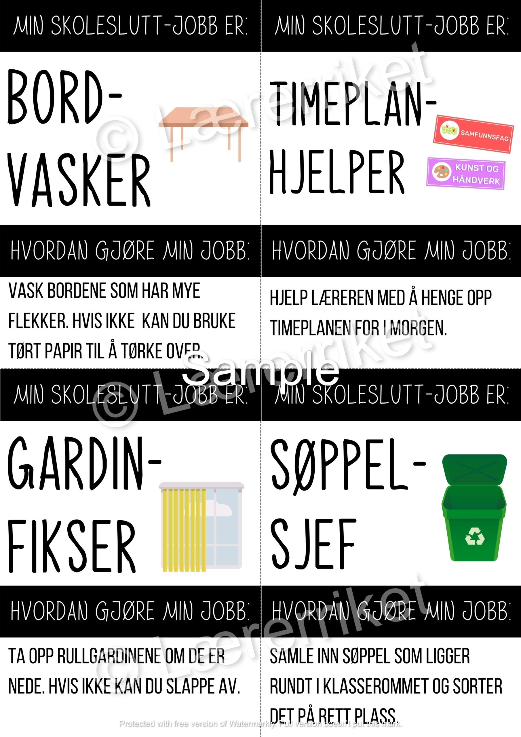 Skoleslutt-jobber