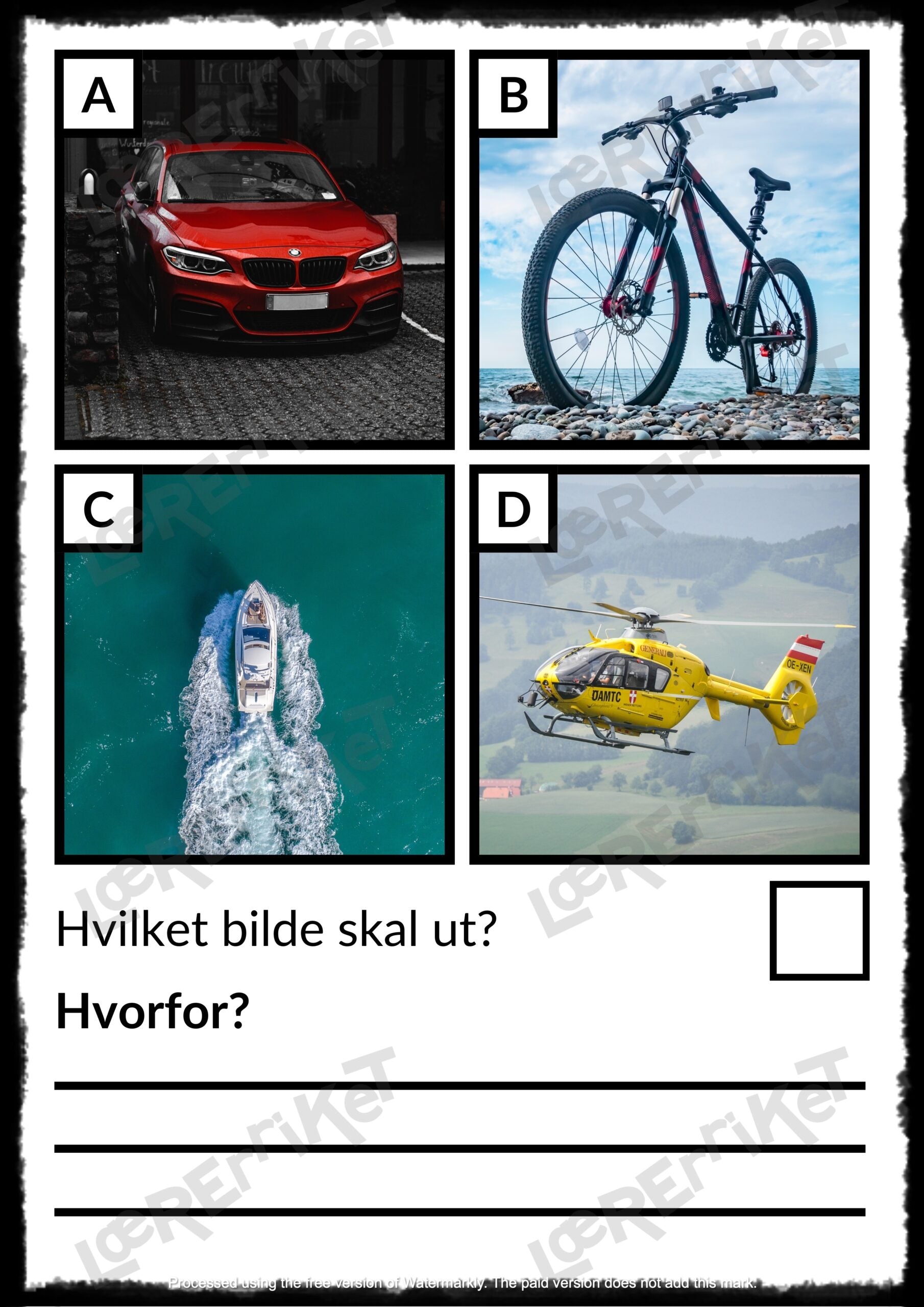 Hvilken skal ut? - Øving i argumentasjon