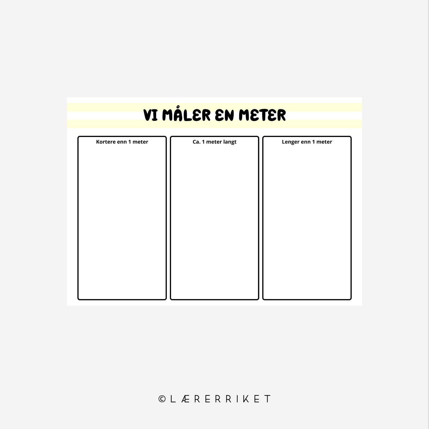 Vi måler 1 meter