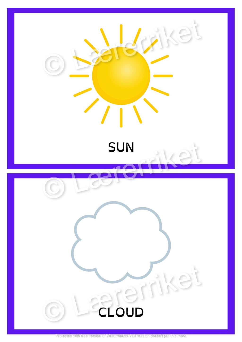 Flashcards - The Weather