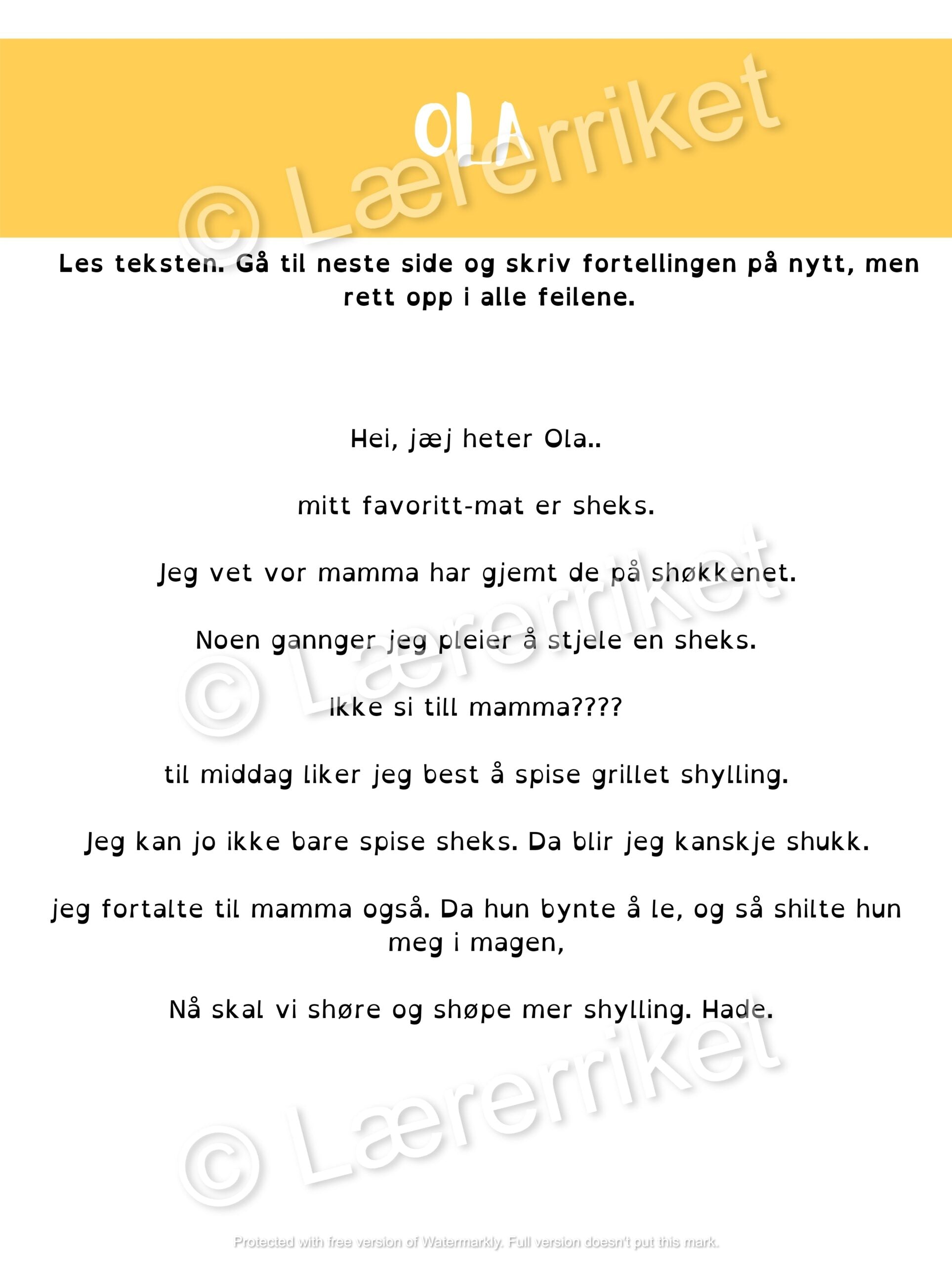 Rett tekstene