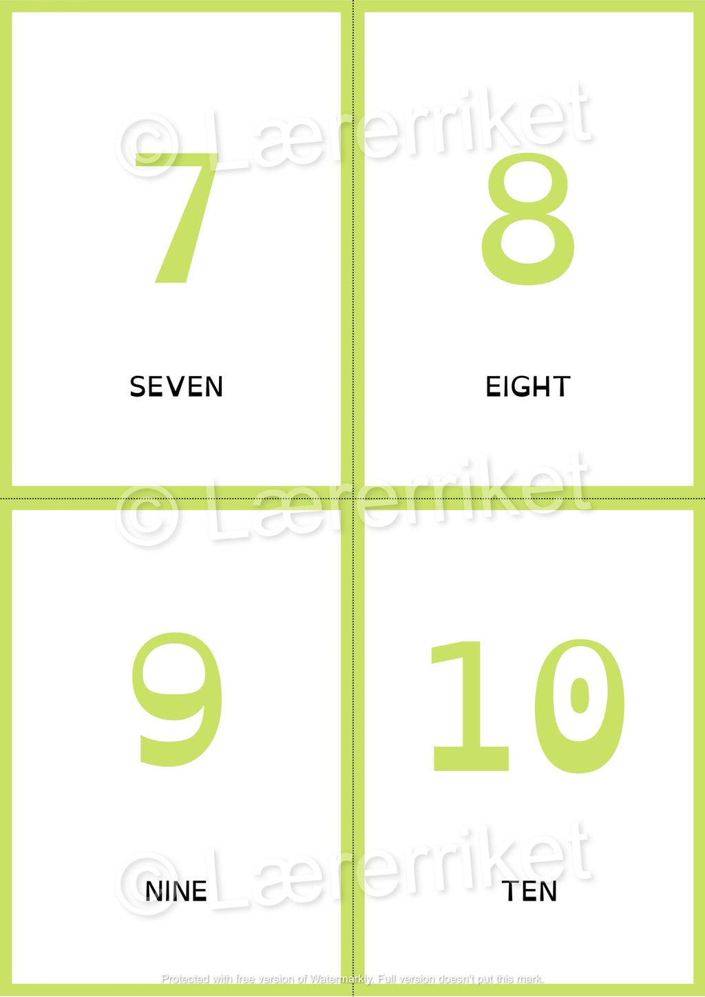 Ordbok engelsk - Numbers and colors