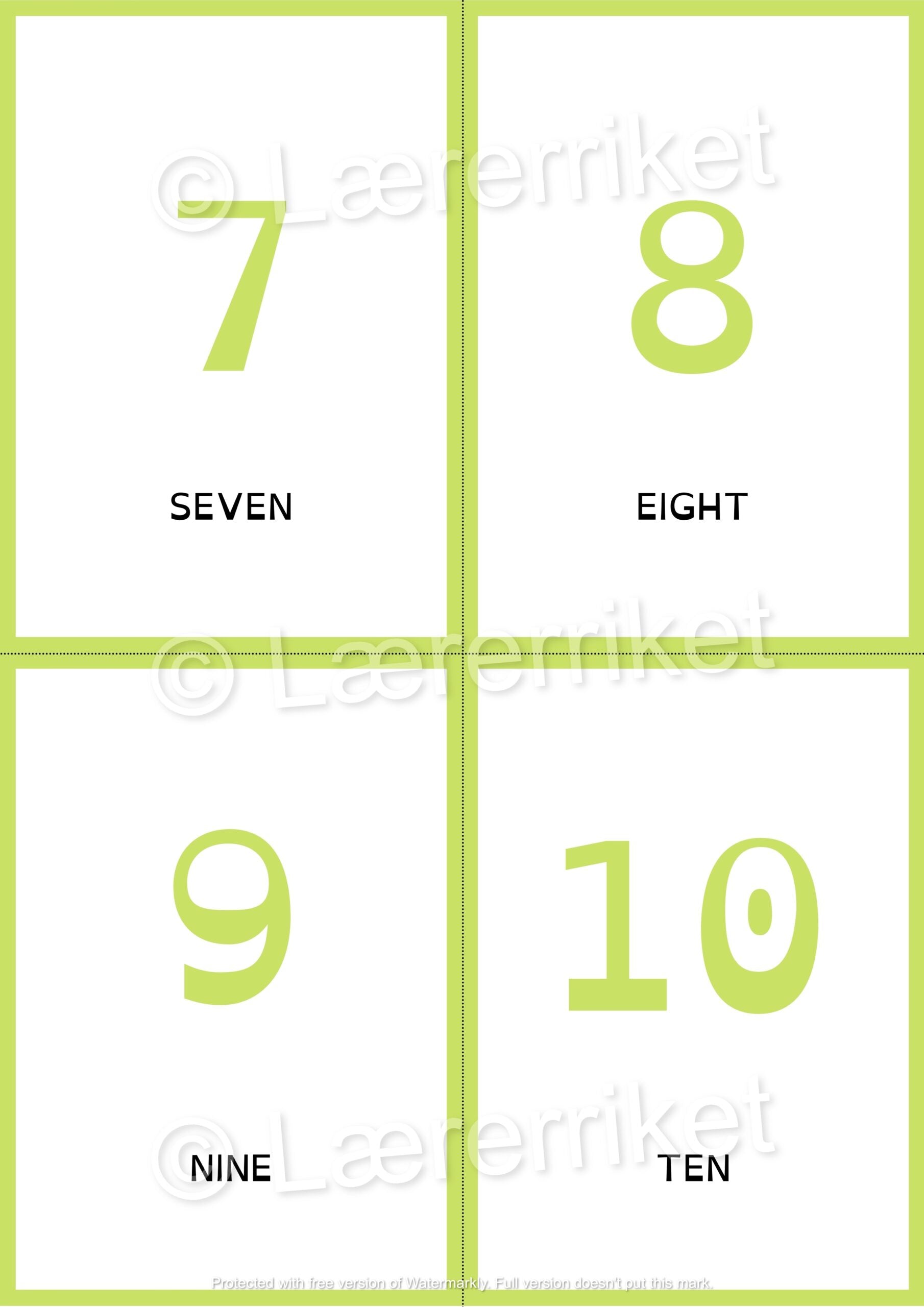 Ordbok engelsk - Numbers and colors
