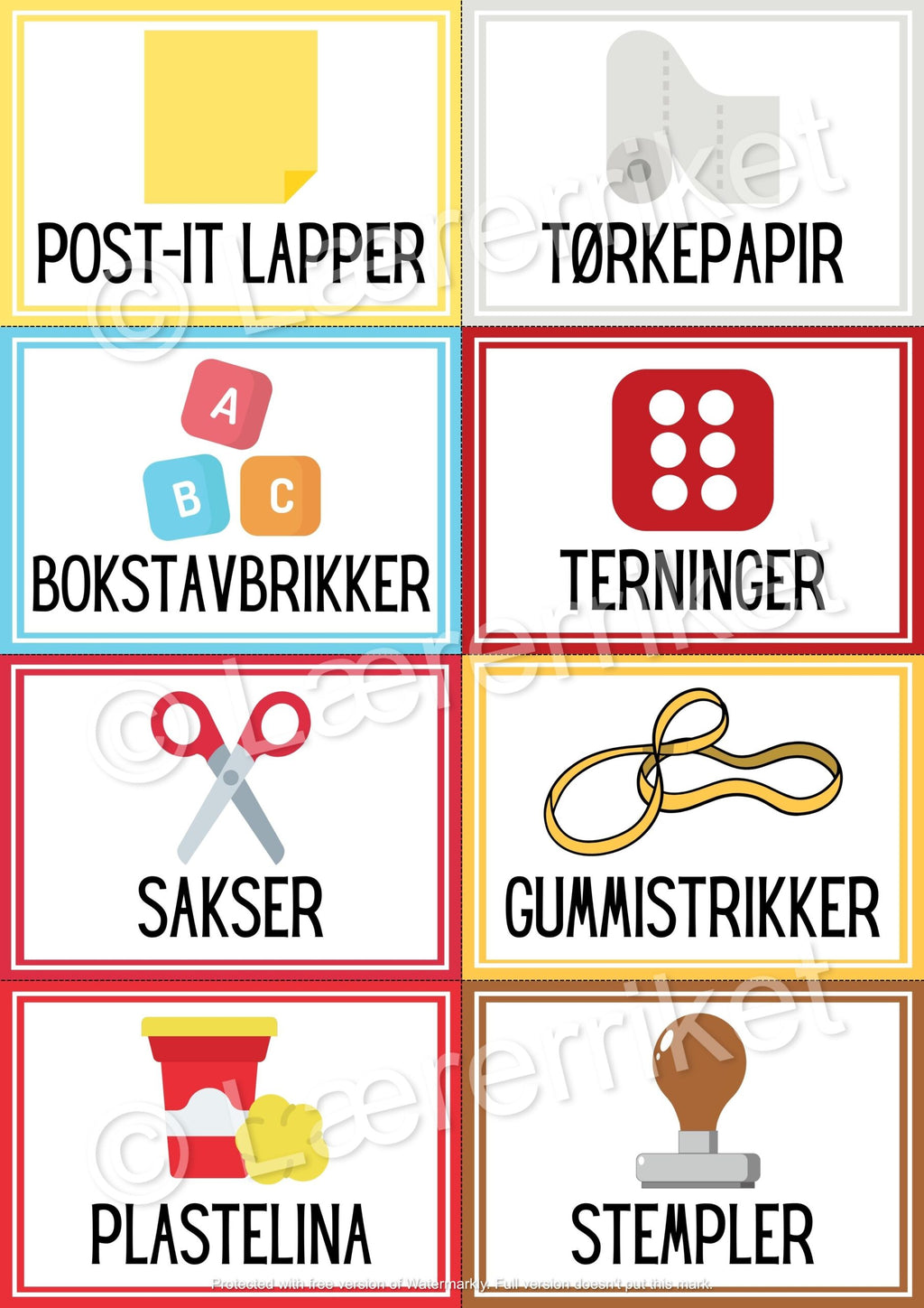 Klasseromsetiketter