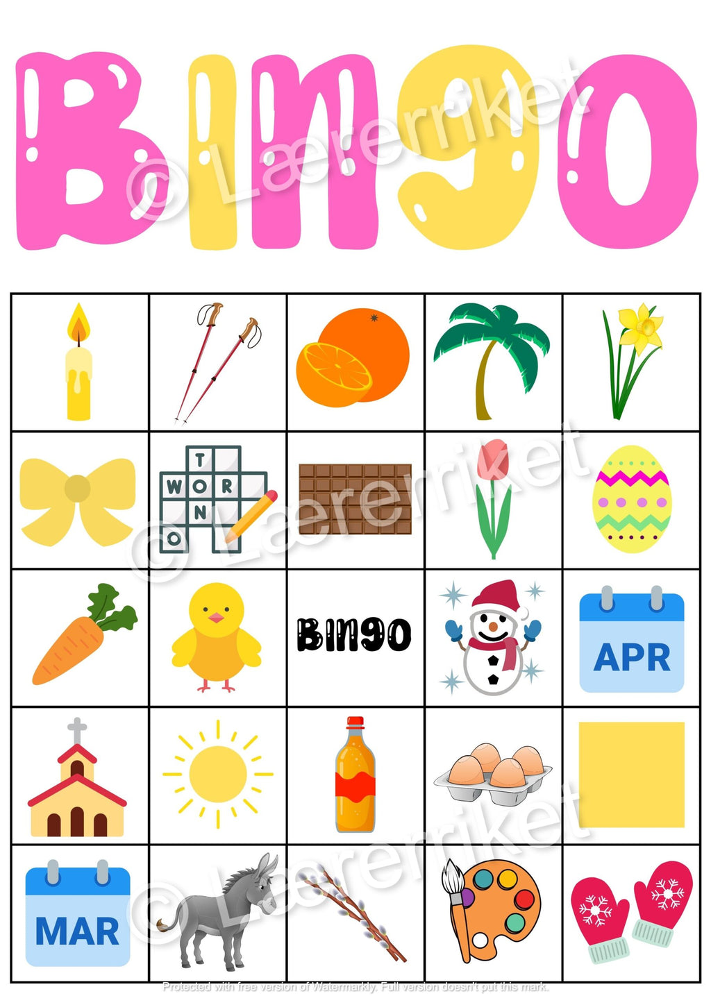 Påske-bingo