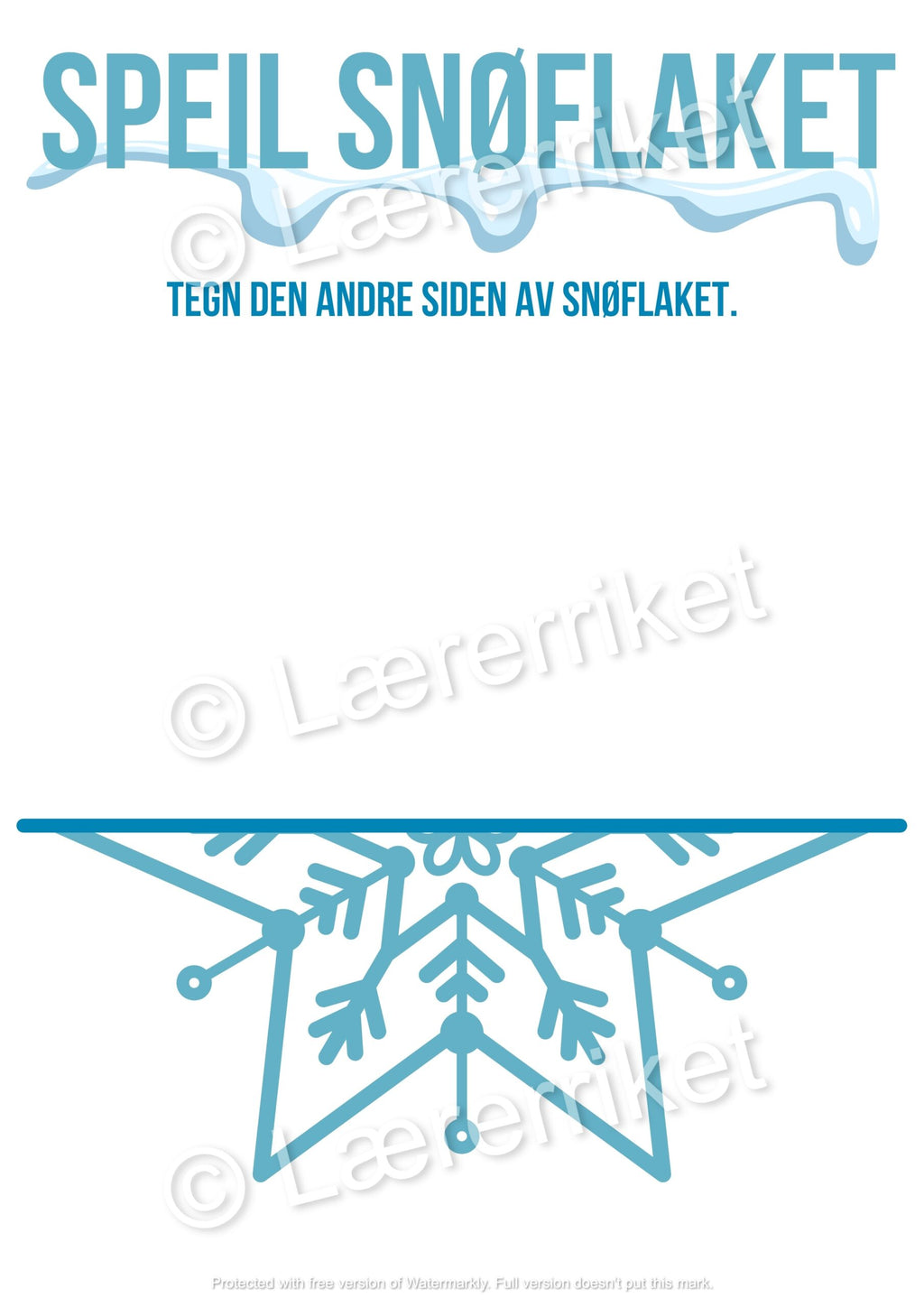 Speiling snøflak