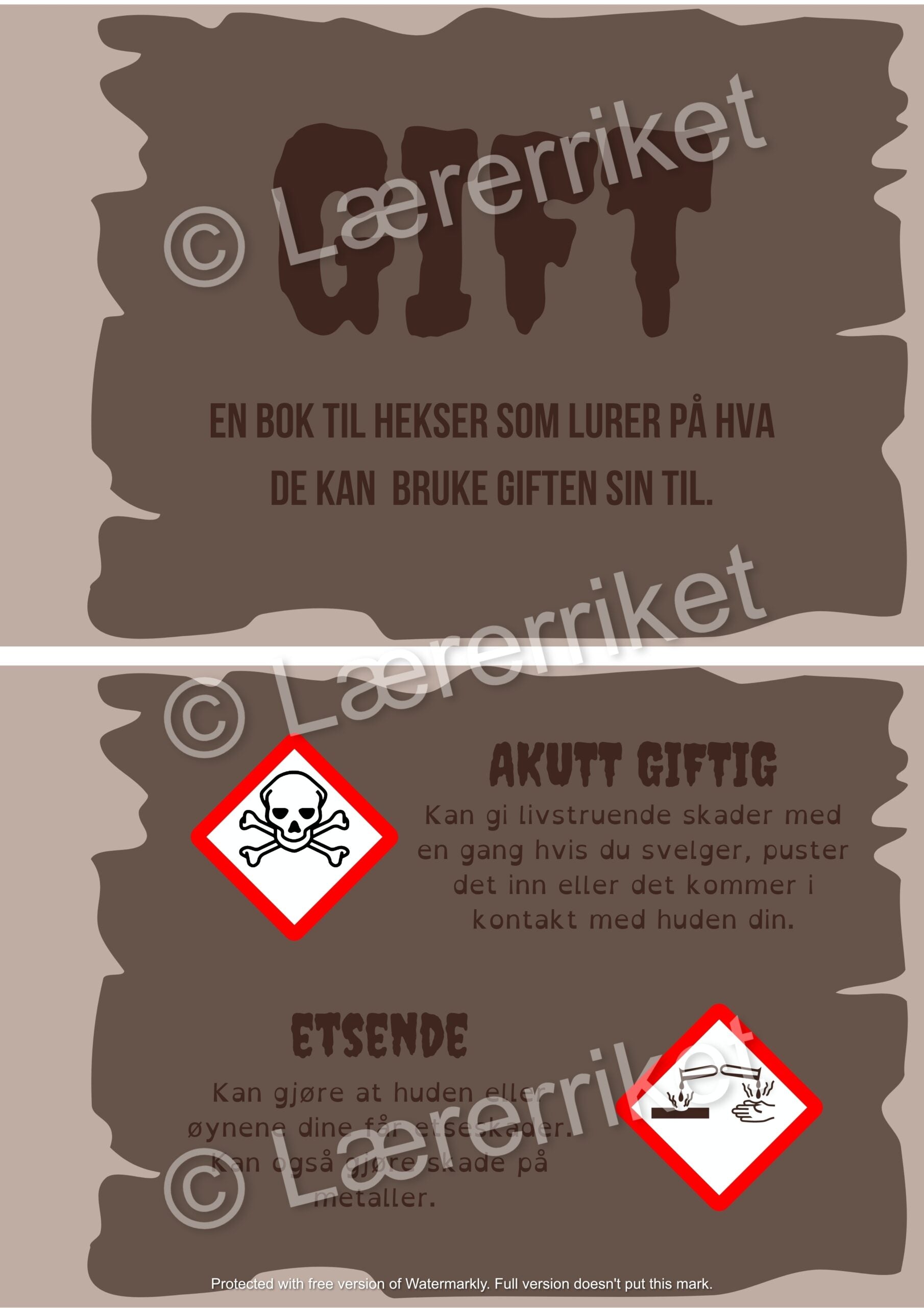 Faremerking - hekse-tema