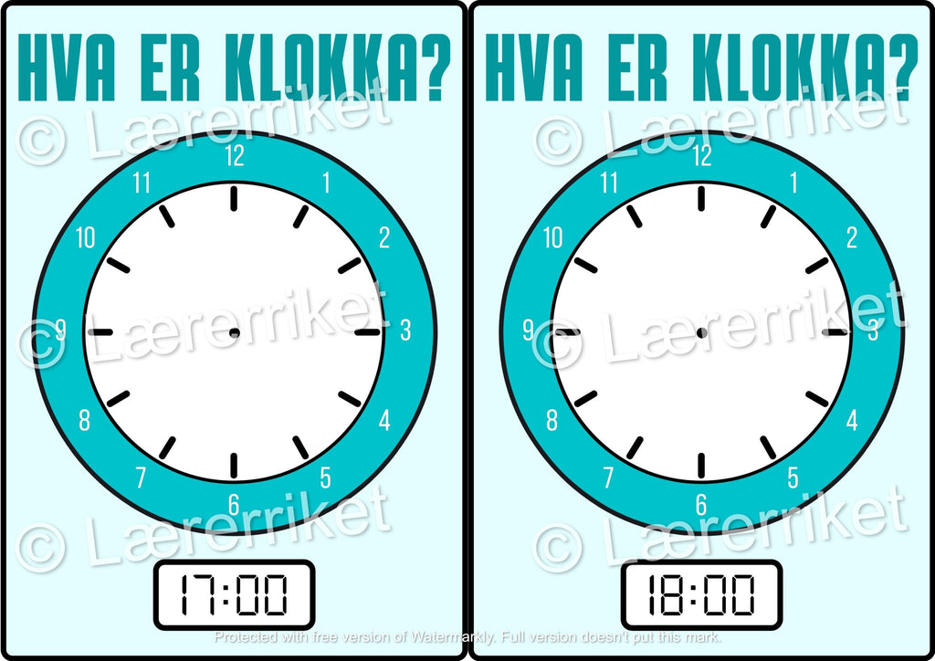 Klokka - plastelinamatter