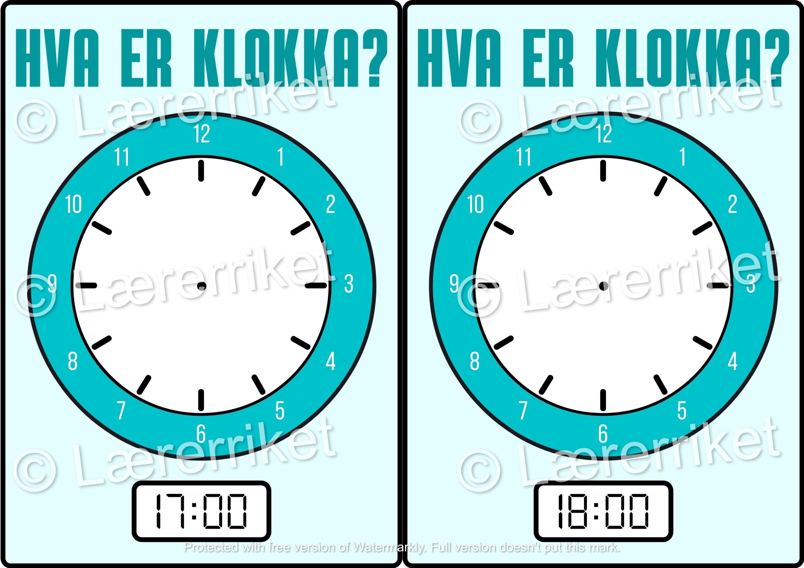 Klokka - plastelinamatter