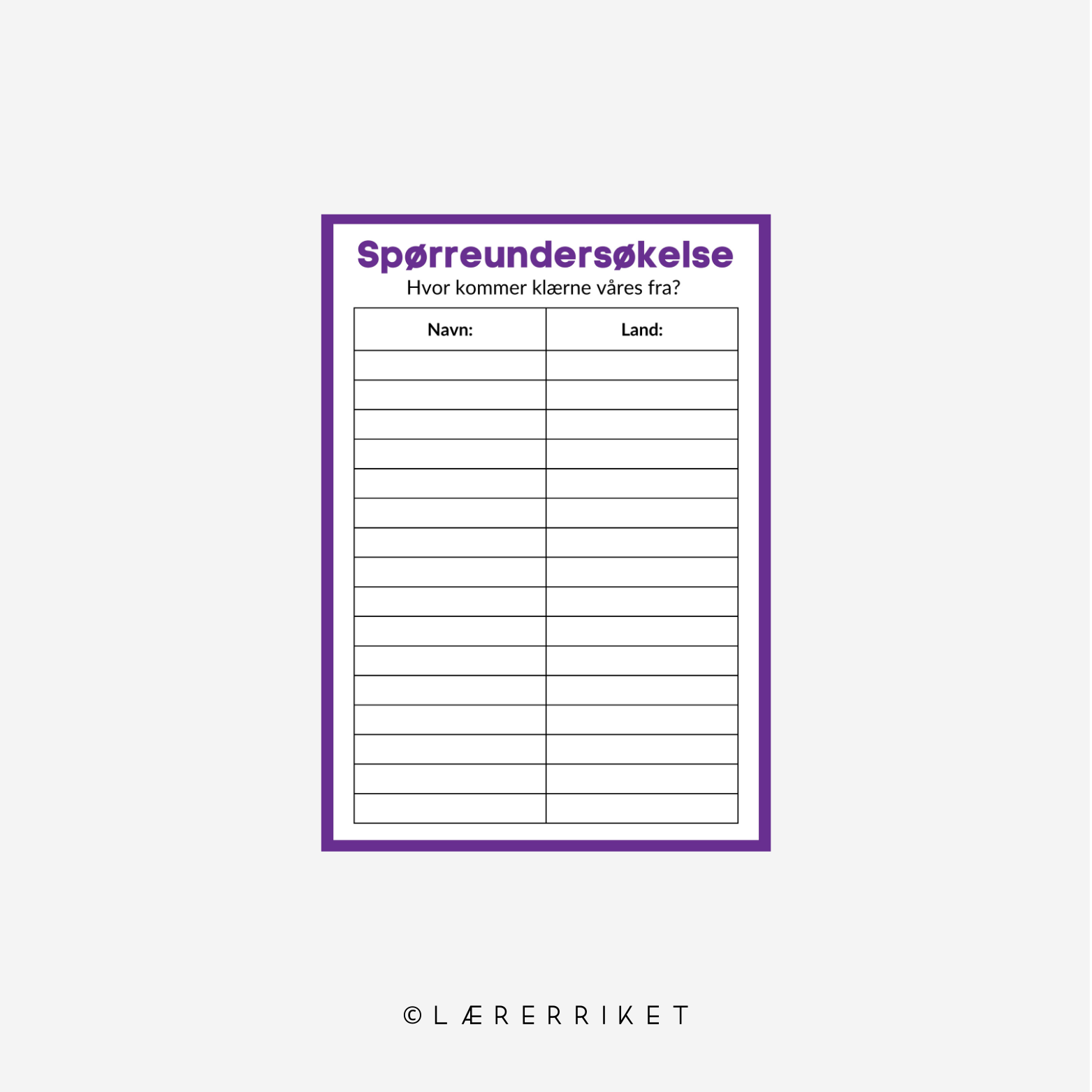 Spørreundersøkelse klær