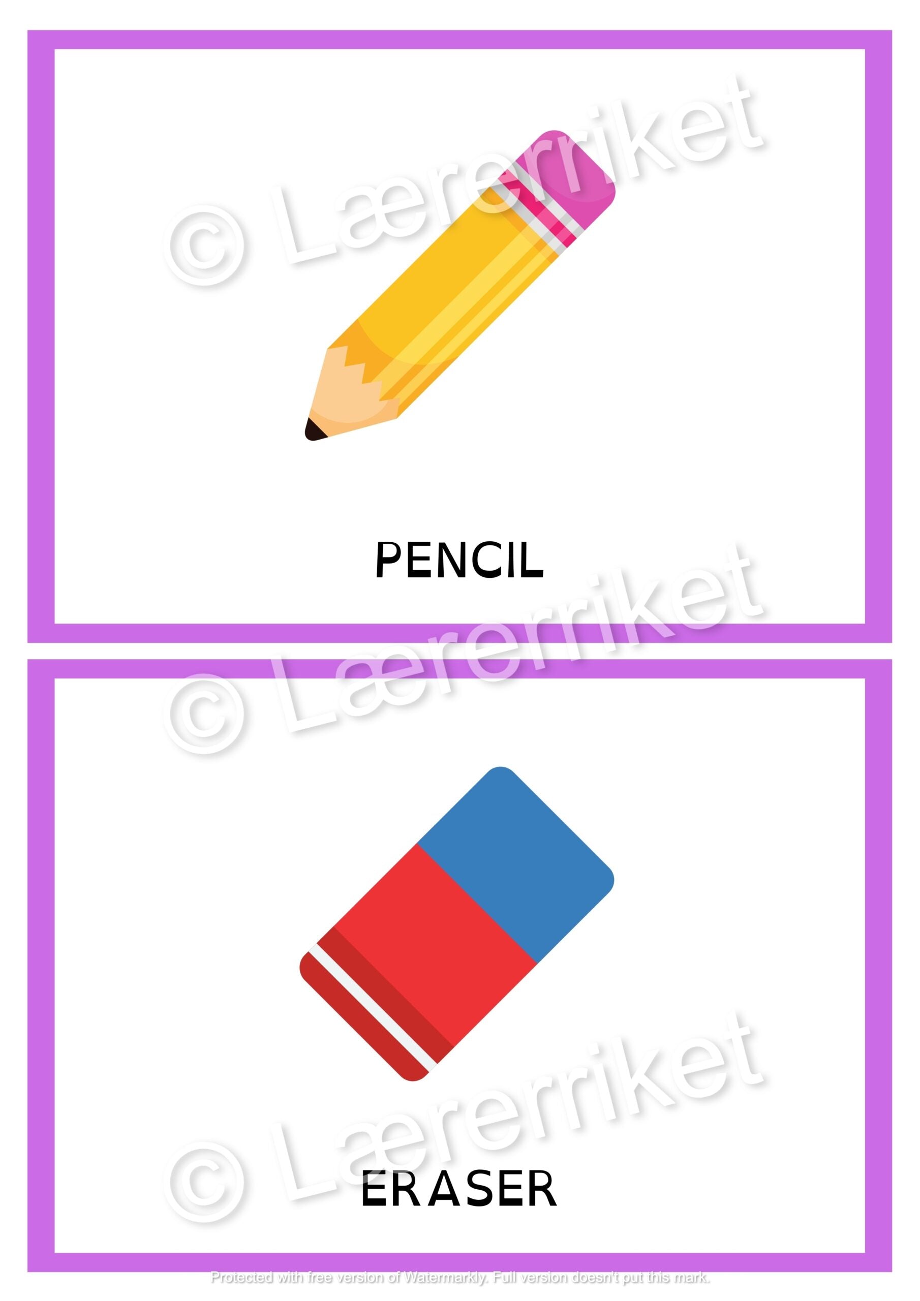 Flashcards - At School