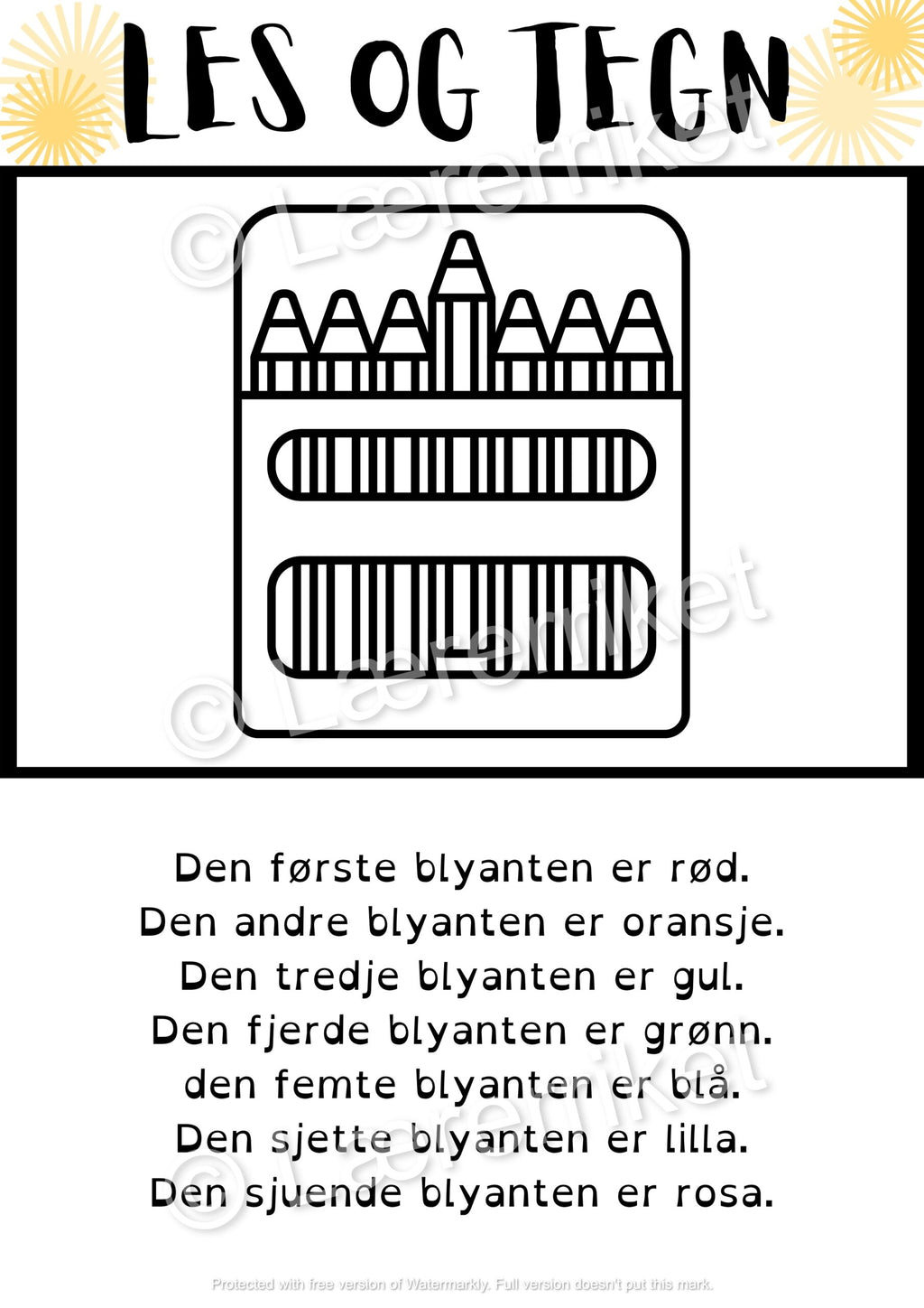 Les og tegn - Små bokstaver