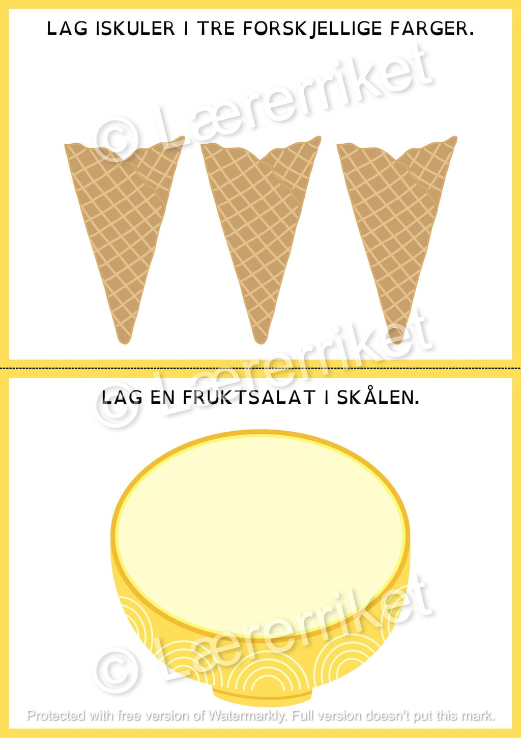 Plastelinamatter - sommer