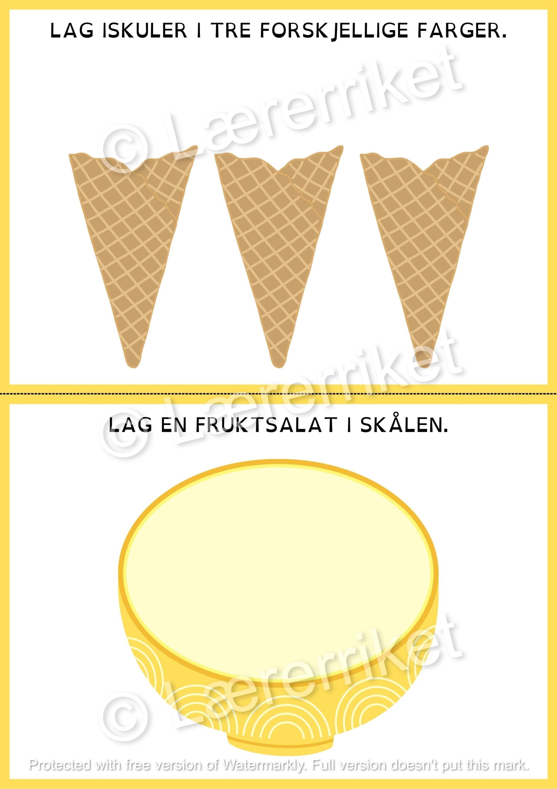 Plastelinamatter - sommer