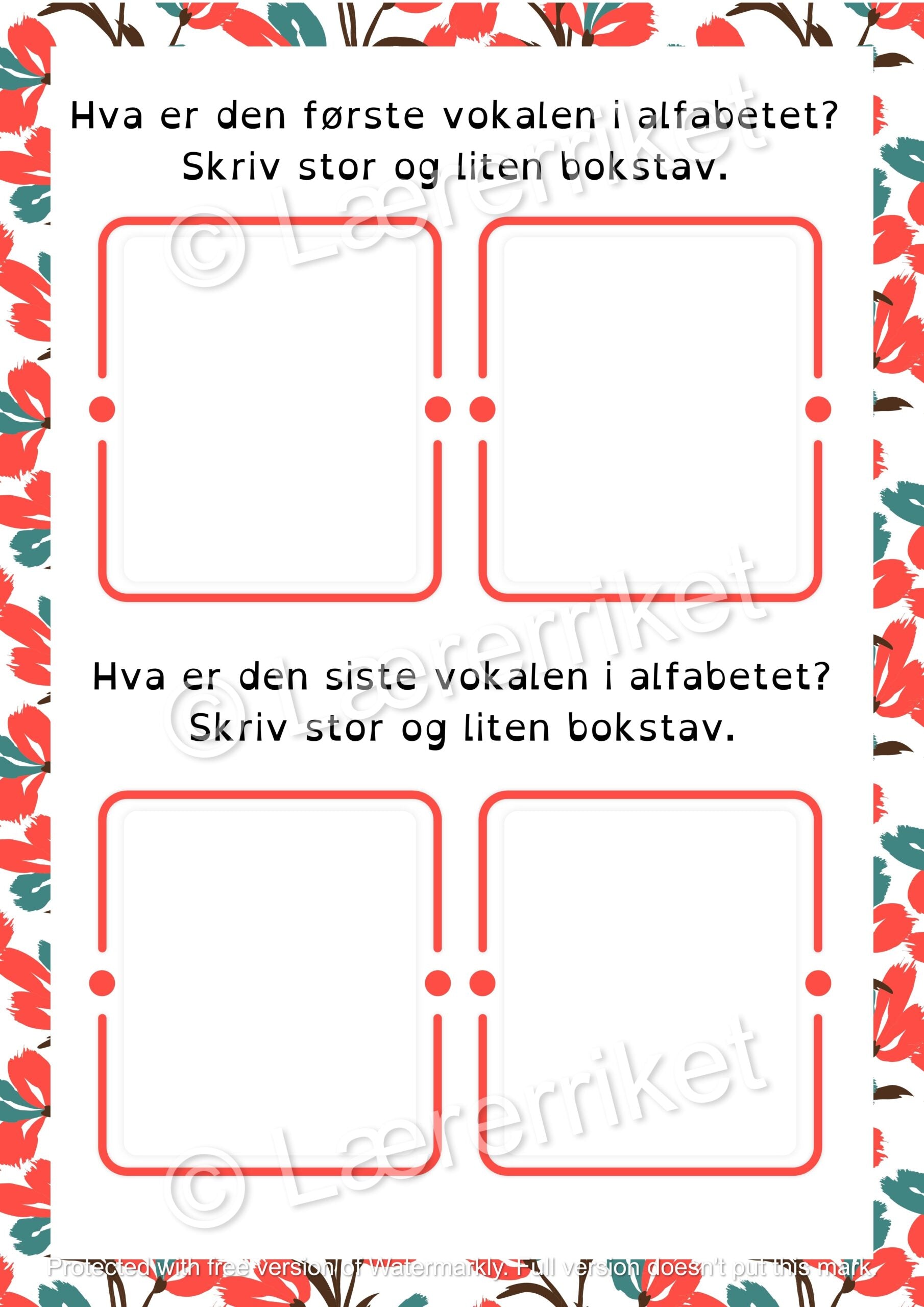Vokaler - oppgavehefte