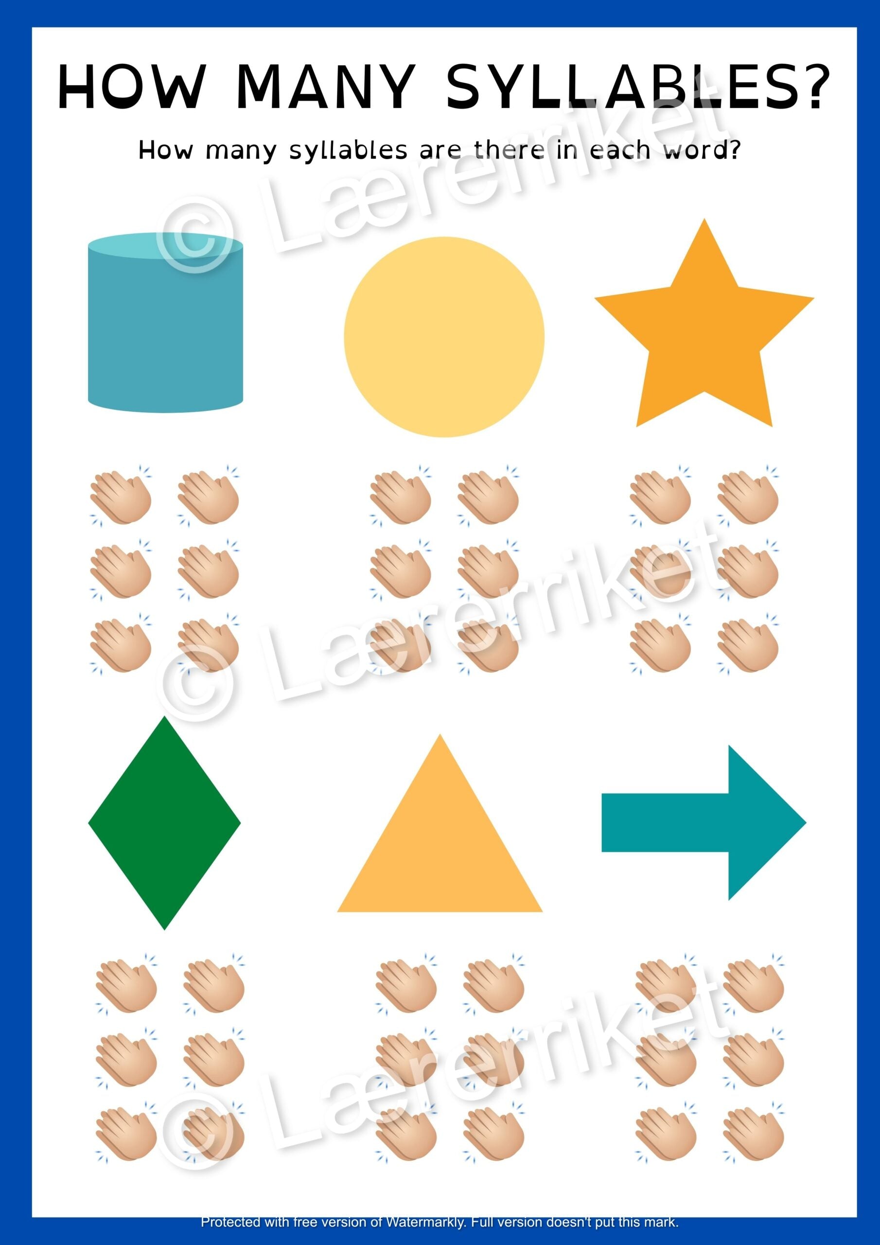 Engelsk oppgavehefte - Size and shapes