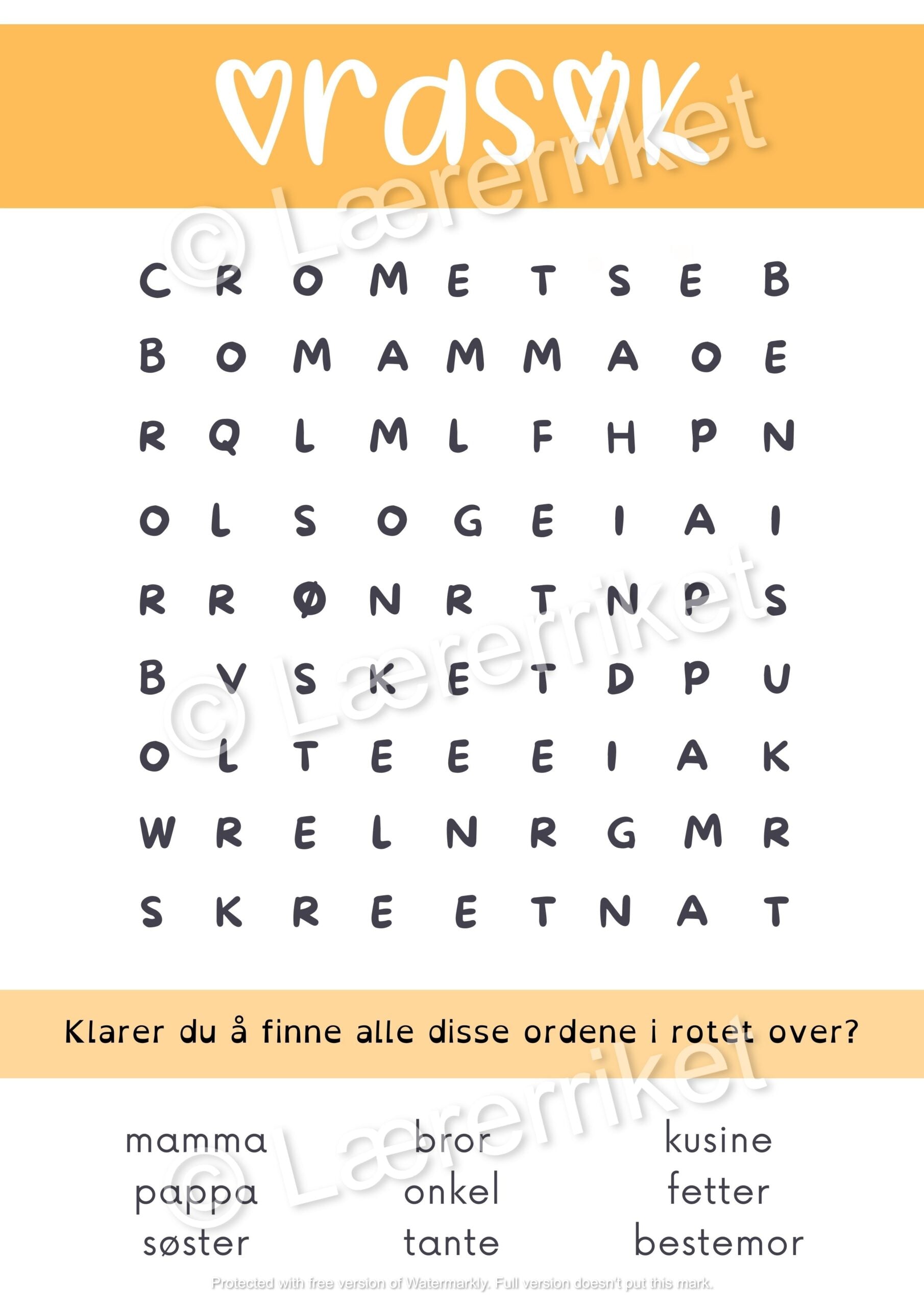 Familie - oppgavehefte
