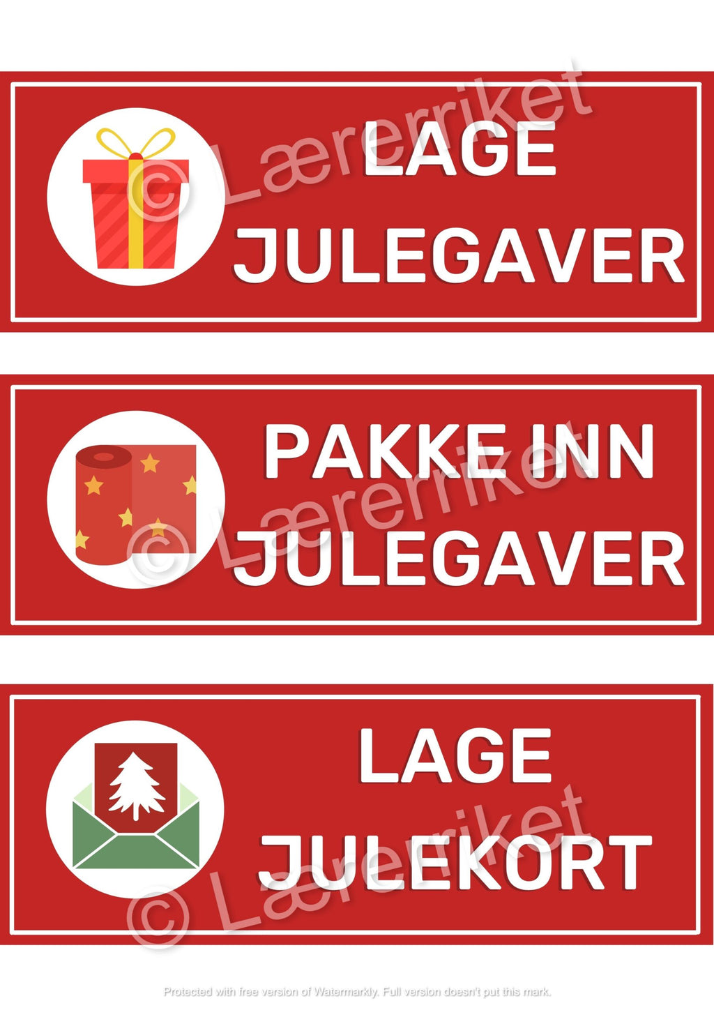 Timeplan - juleaktiviteter