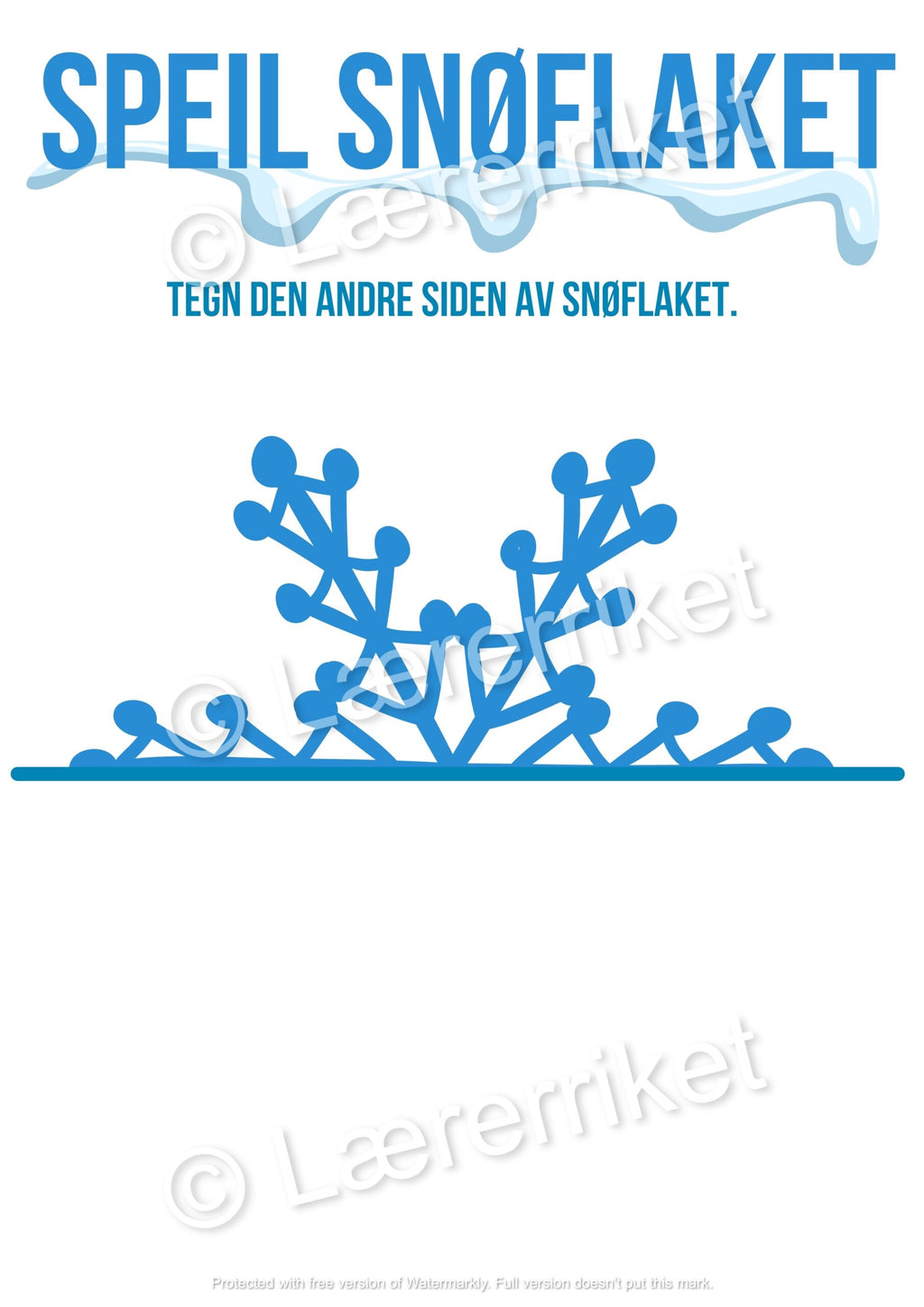 Speiling snøflak