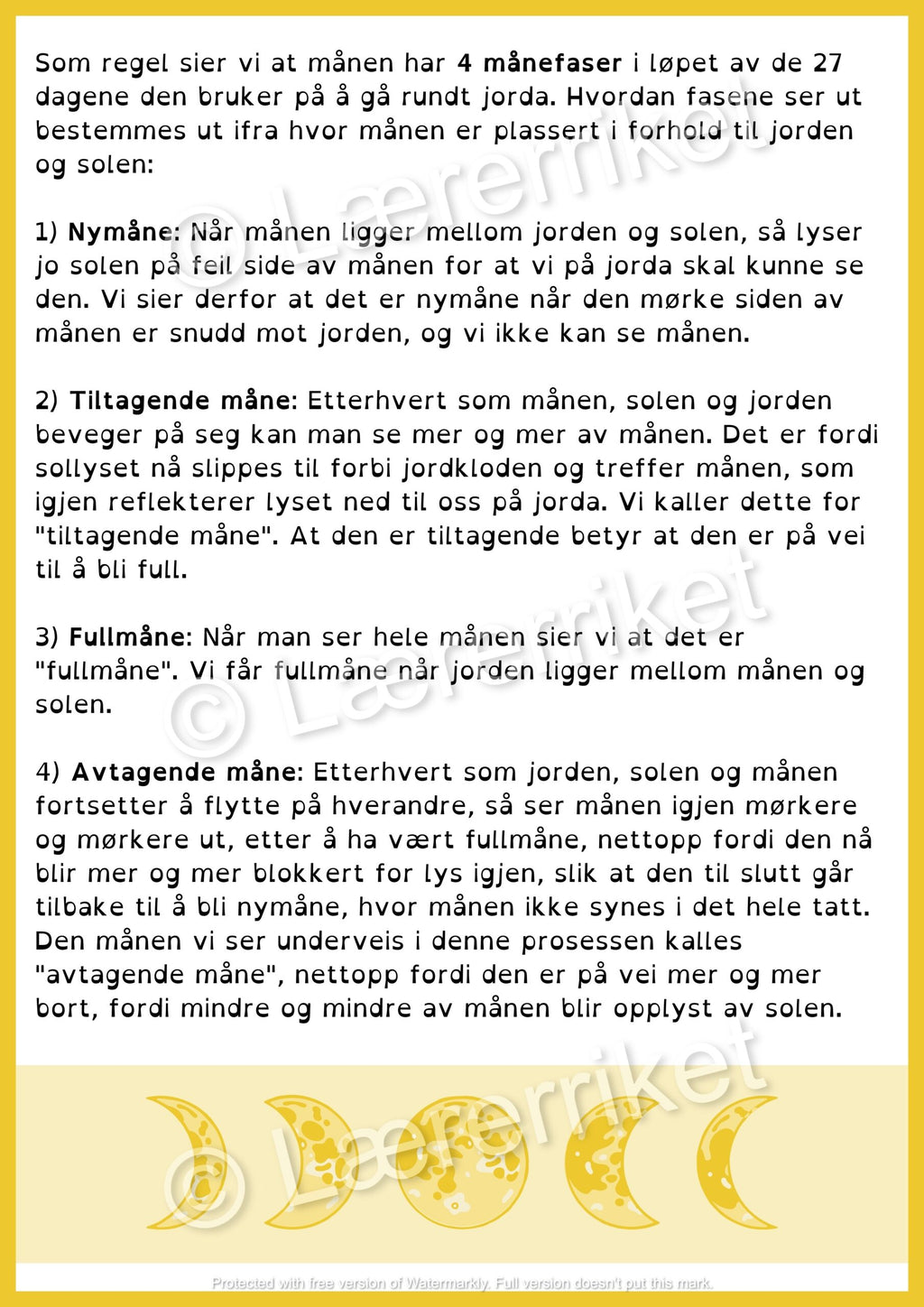 Døgn, månefaser og årstider
