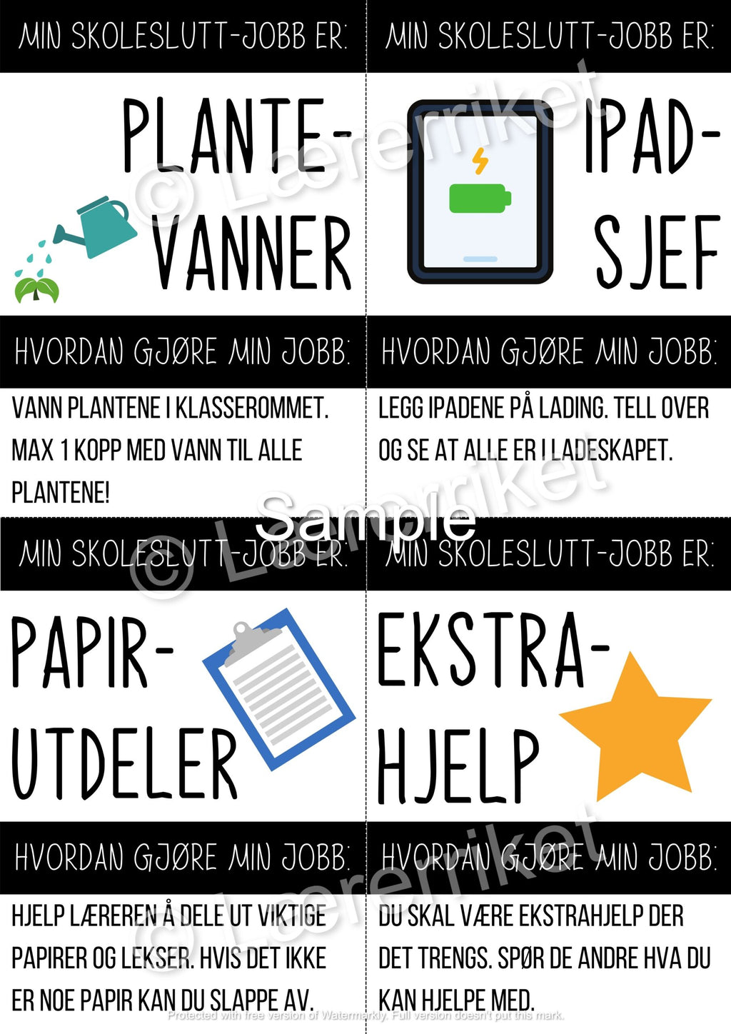 Skoleslutt-jobber