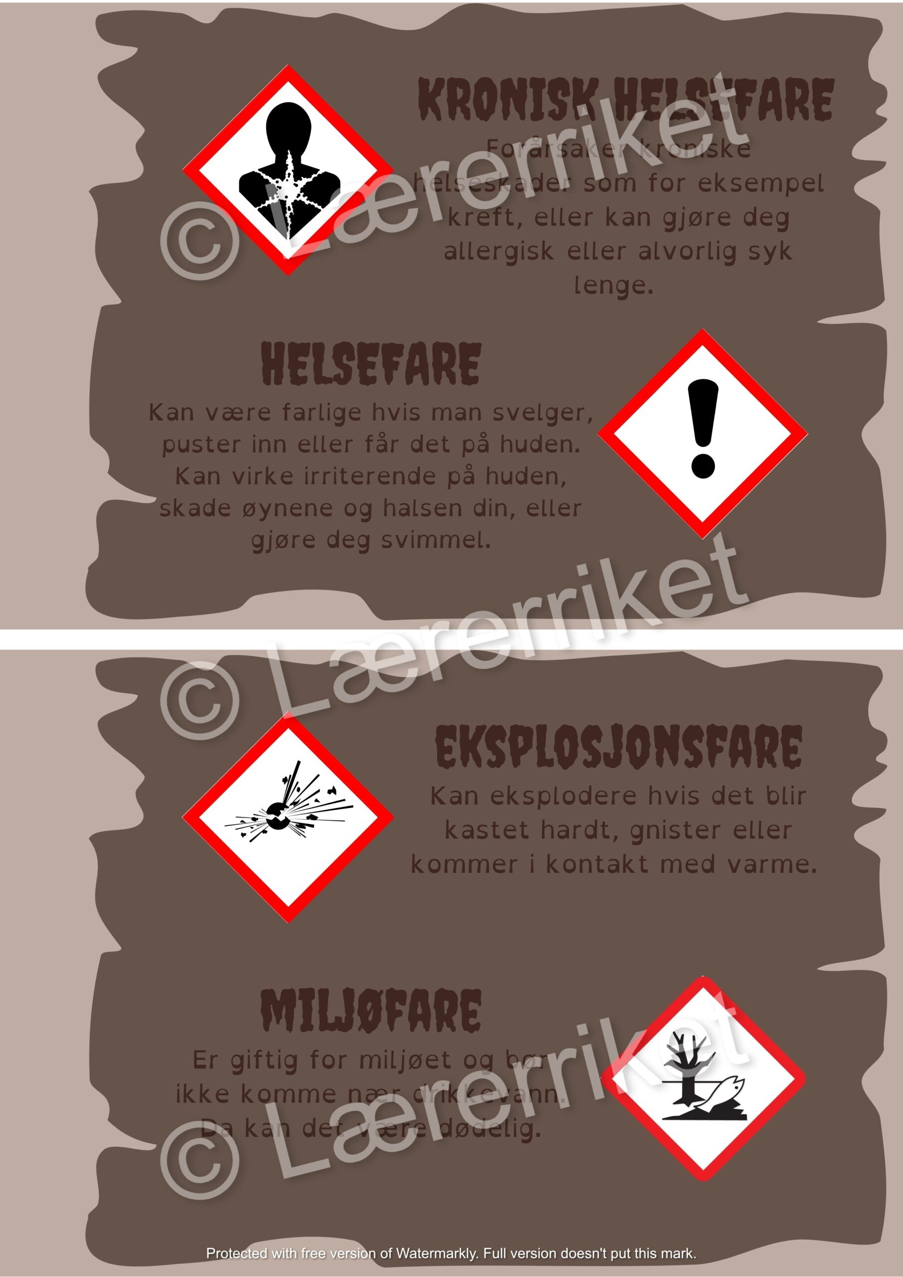Faremerking - hekse-tema