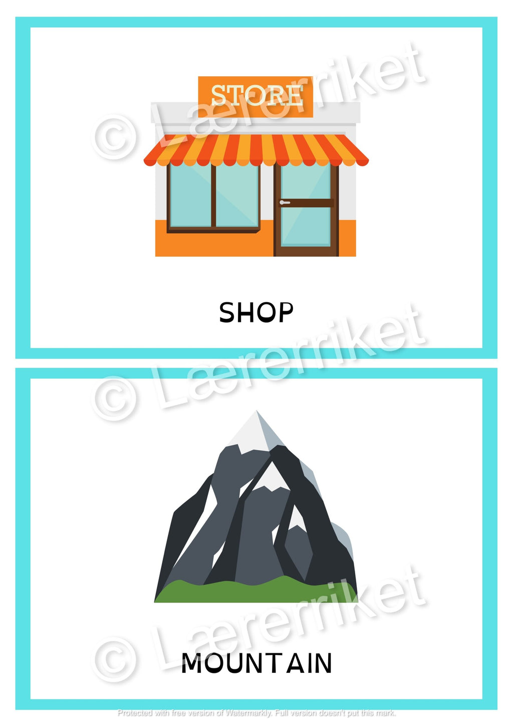 Flashcards - The world around us