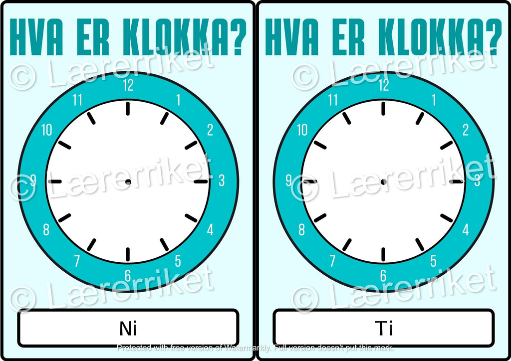 Klokka - plastelinamatter