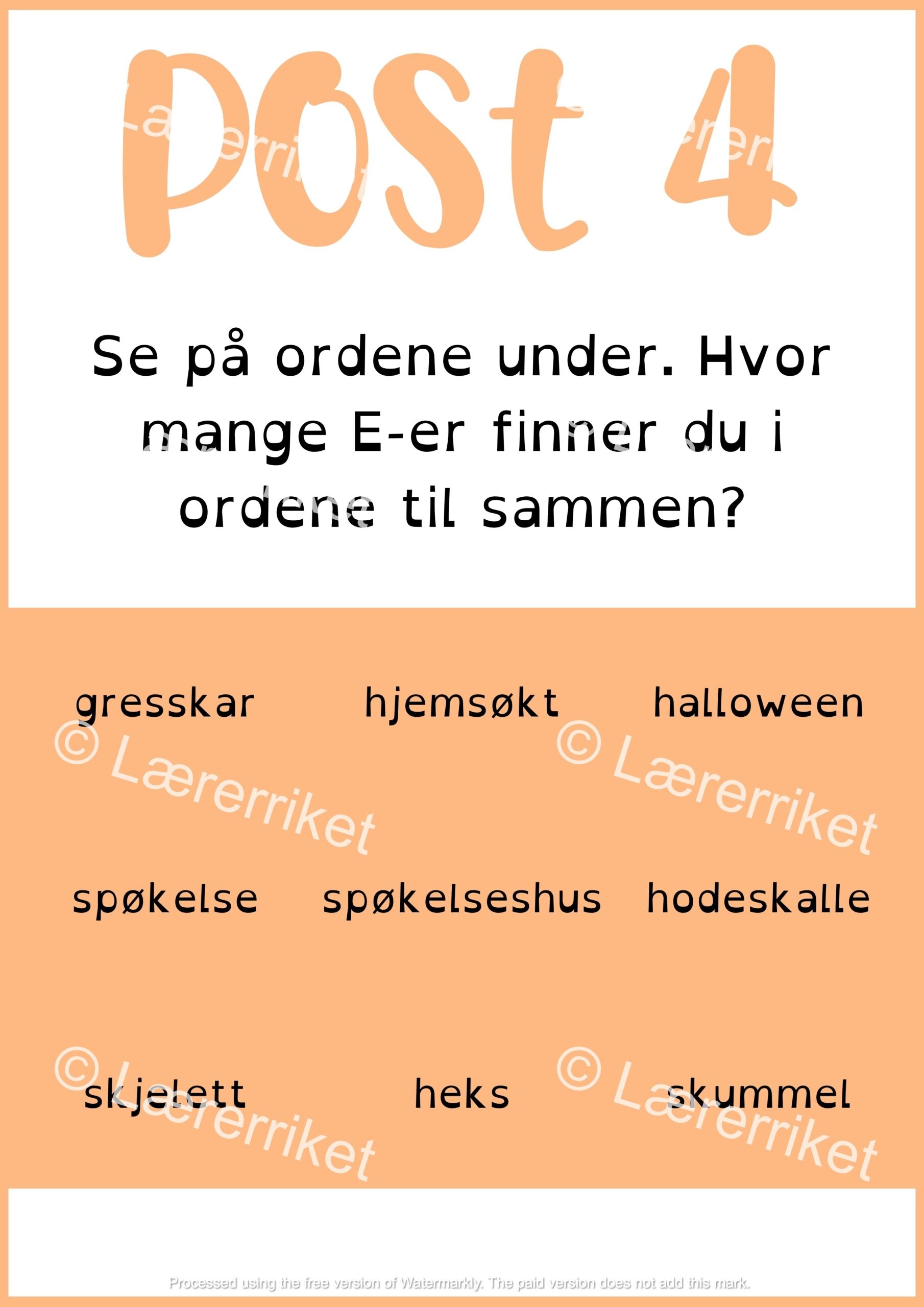 Halloween-rebus 1.-2. trinn