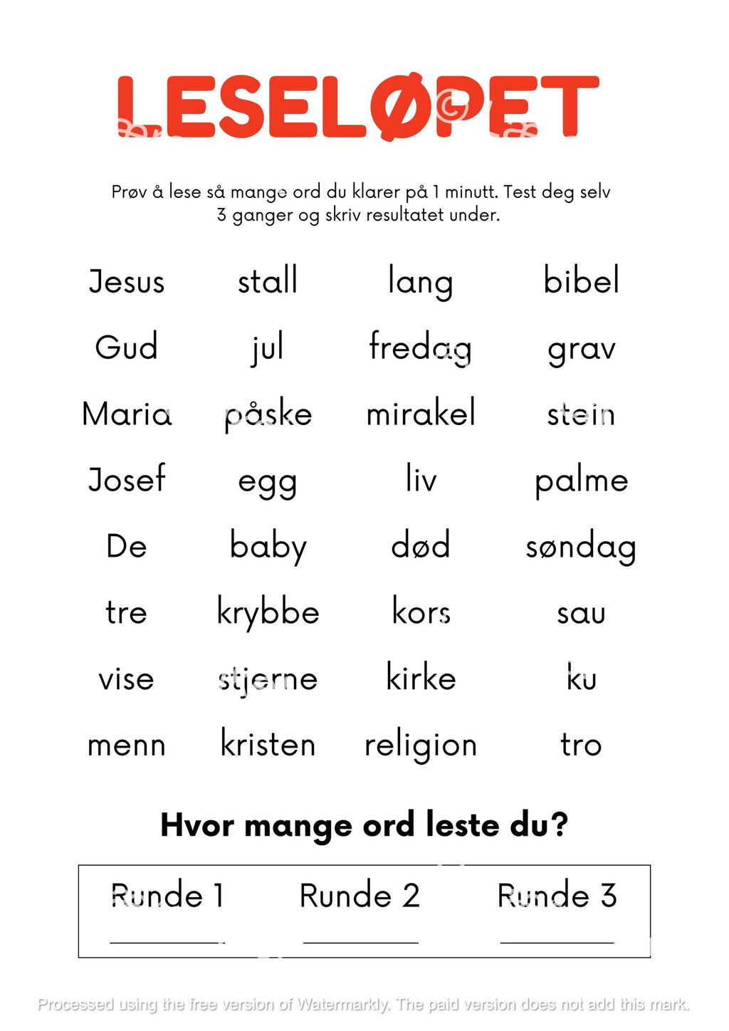 Jesus oppgavehefte