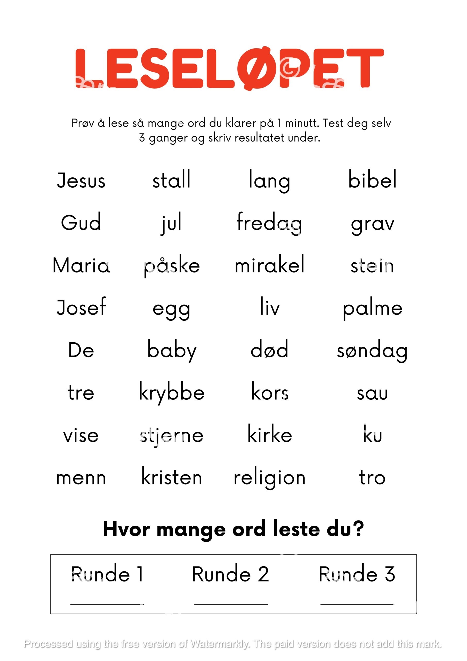Jesus oppgavehefte
