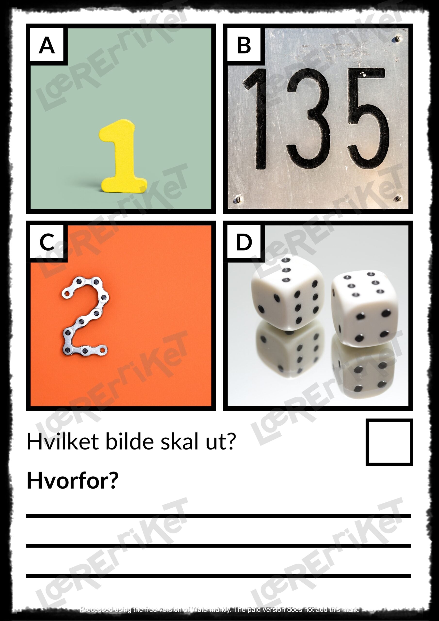 Hvilken skal ut? - Øving i argumentasjon