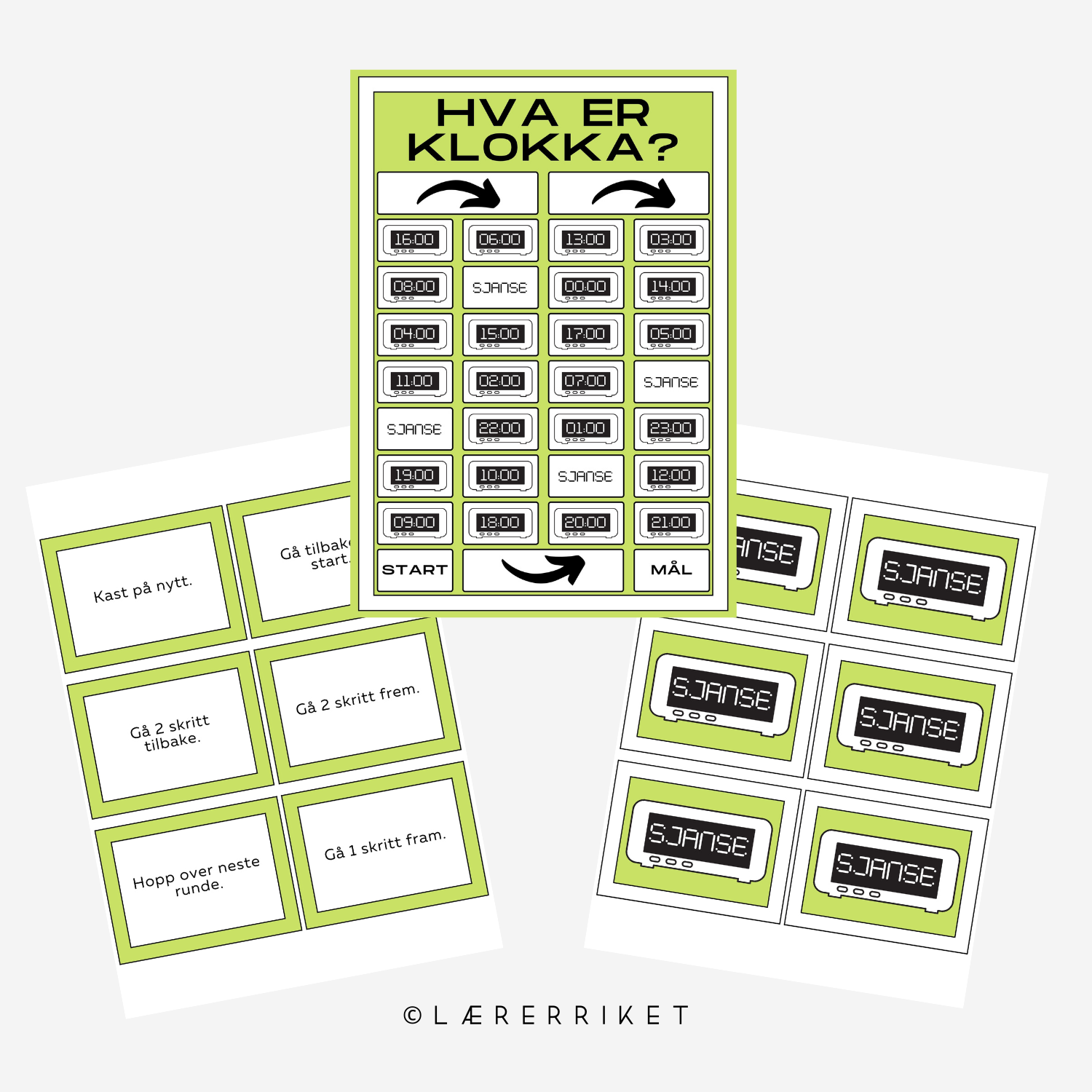 Digitalklokke - spill - hel og halv