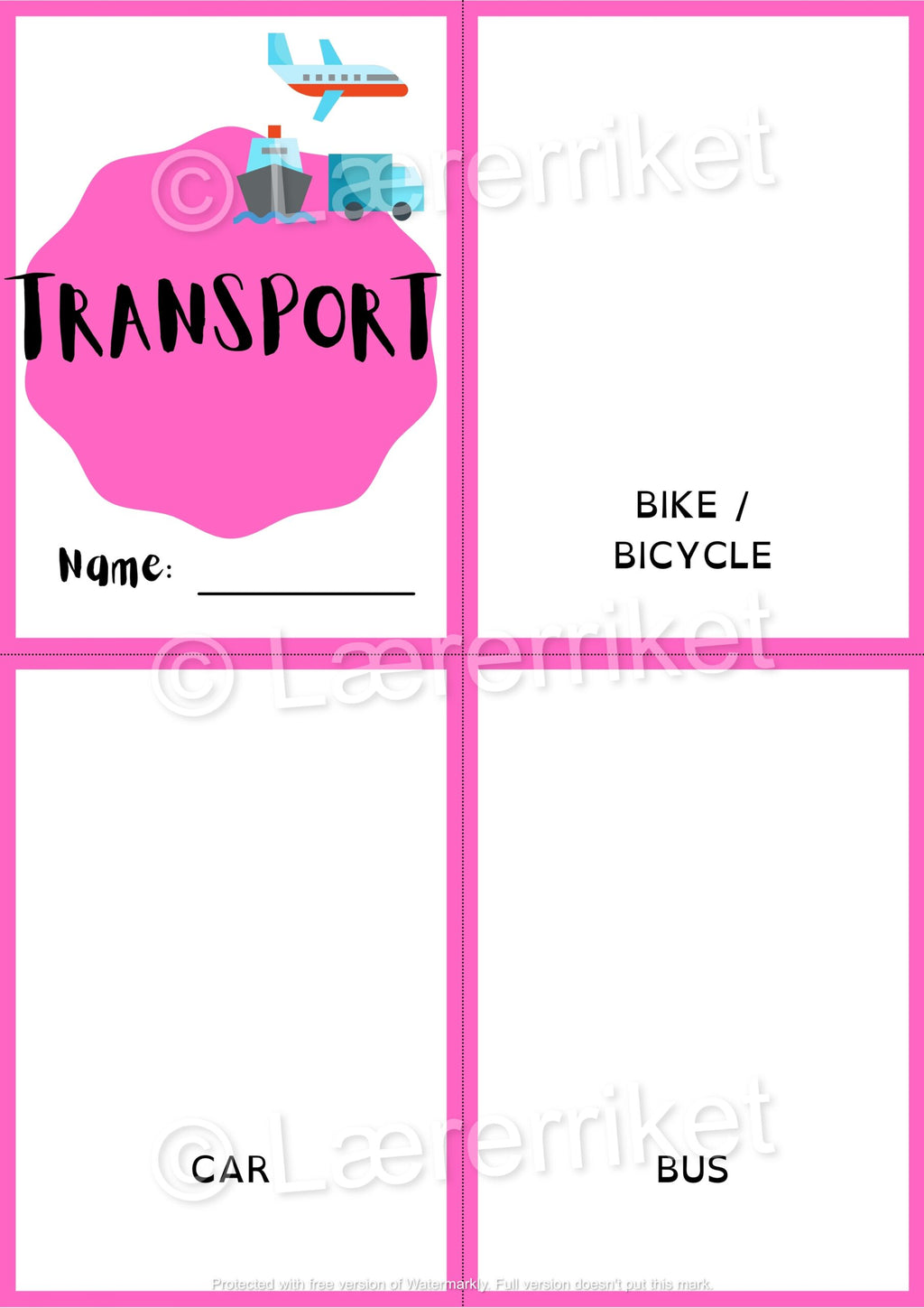 Ordbok engelsk - Transport
