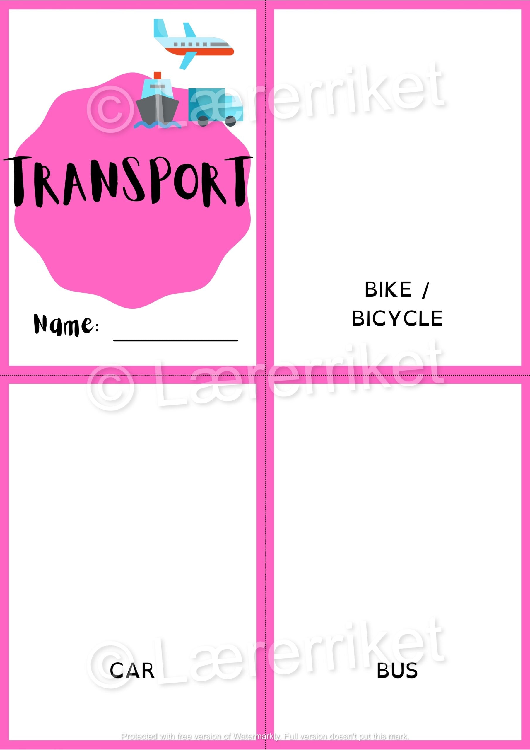 Ordbok engelsk - Transport