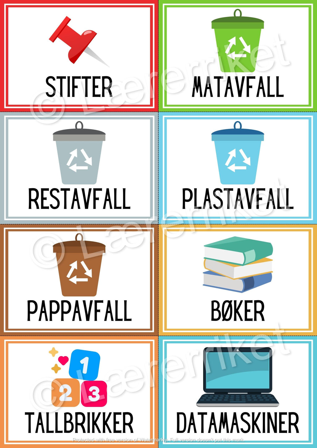 Klasseromsetiketter