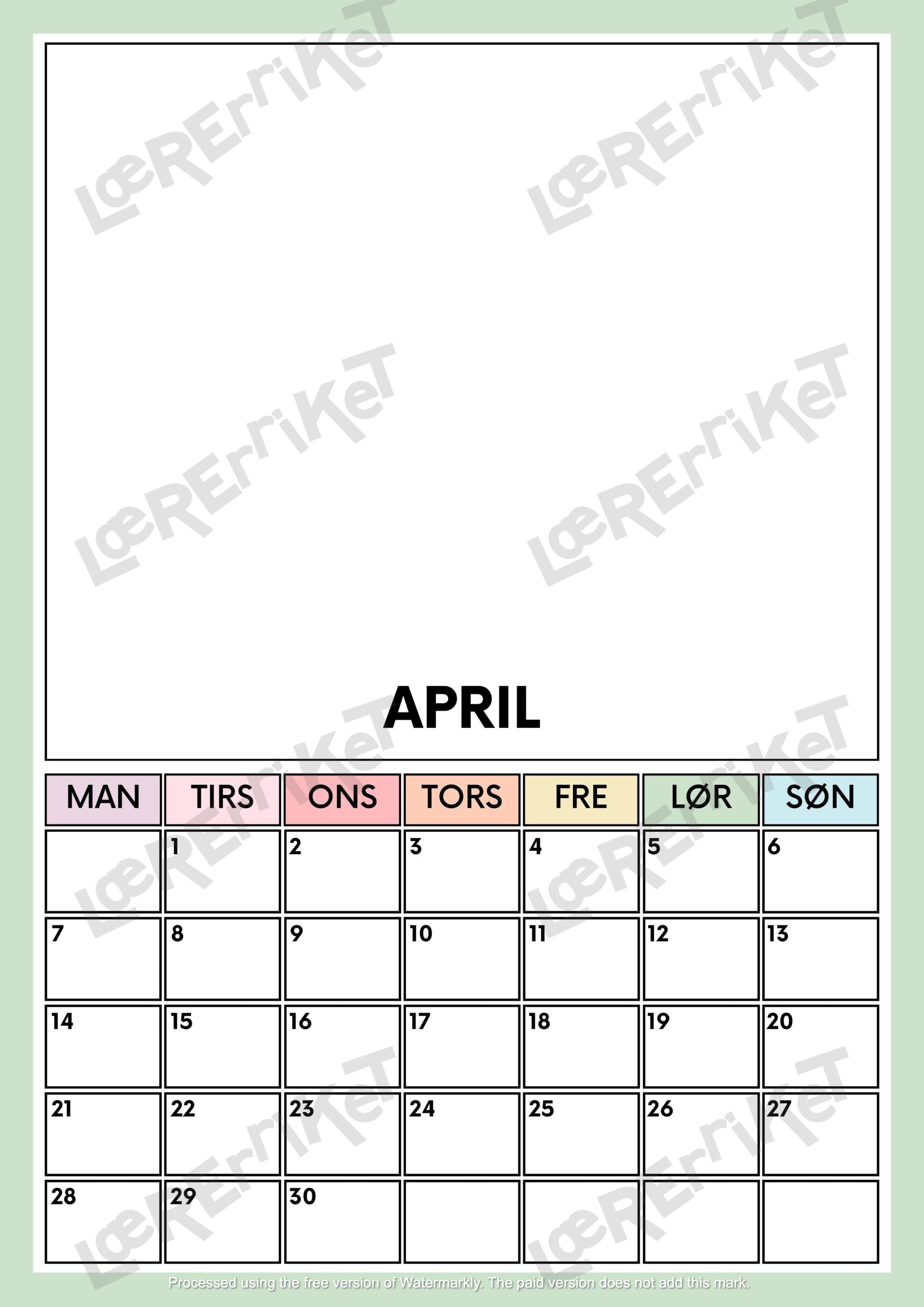 Kalender mal 2025