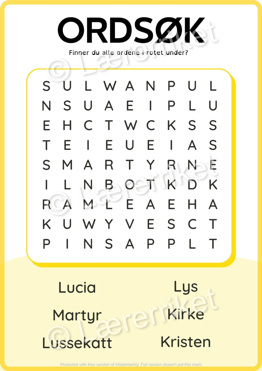 Lucia - oppgaver