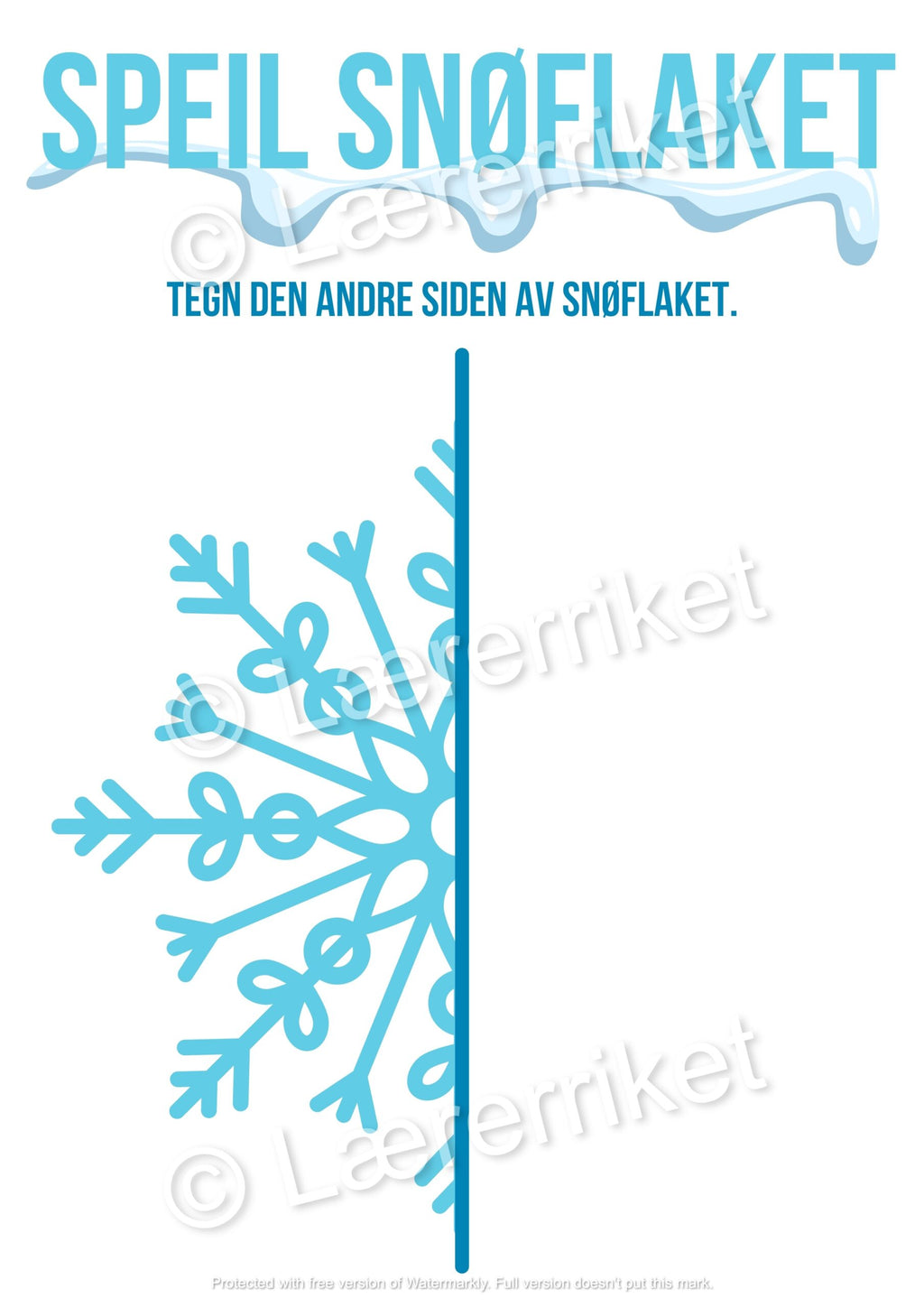 Speiling snøflak
