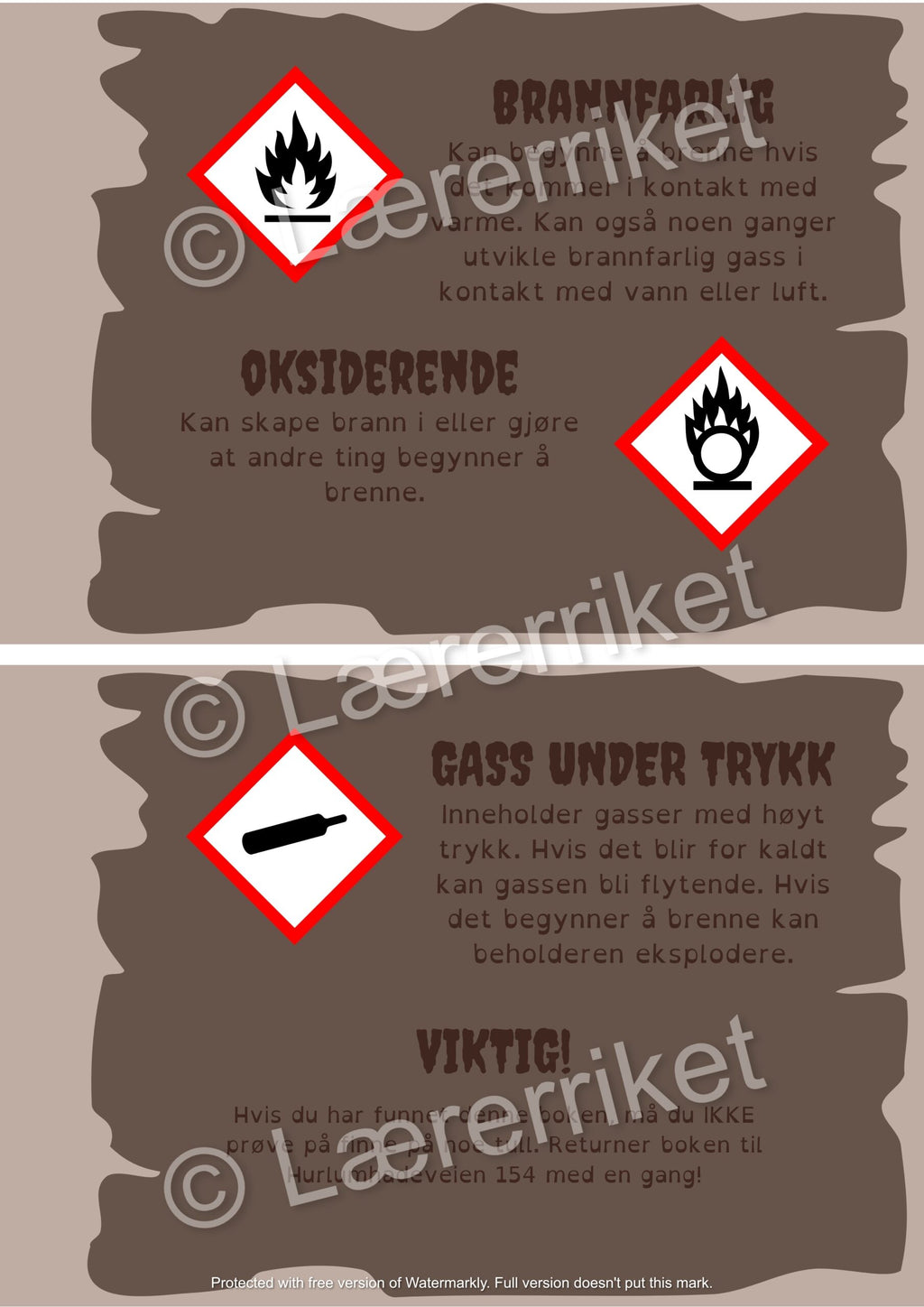 Faremerking - hekse-tema