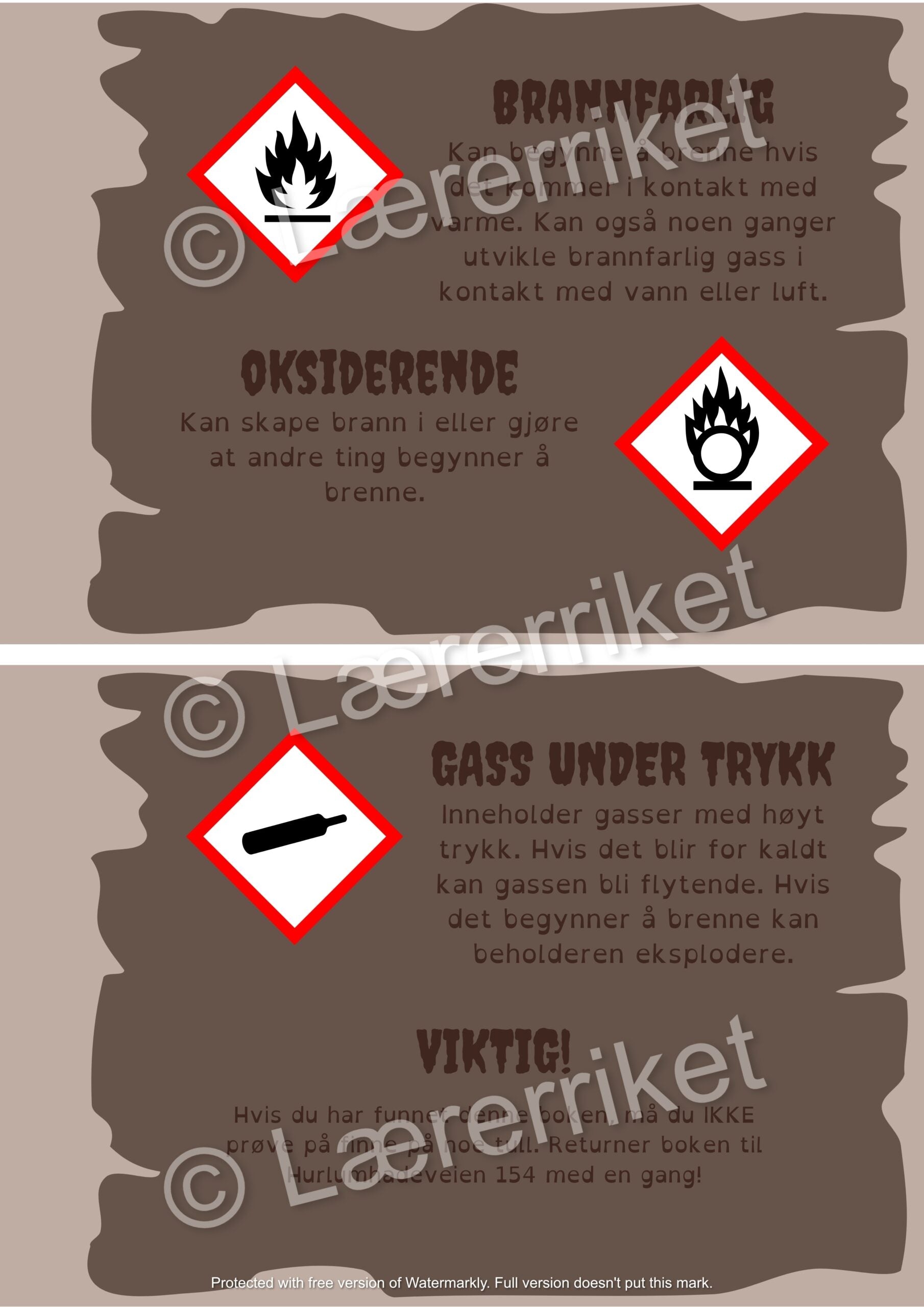 Faremerking - hekse-tema