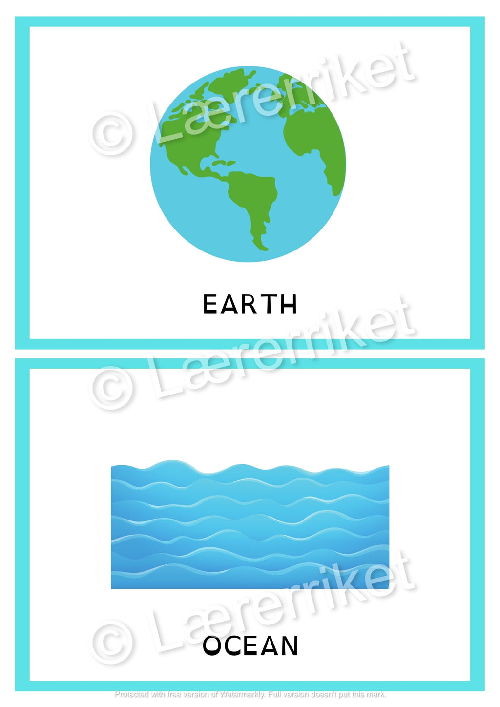 Flashcards - The world around us