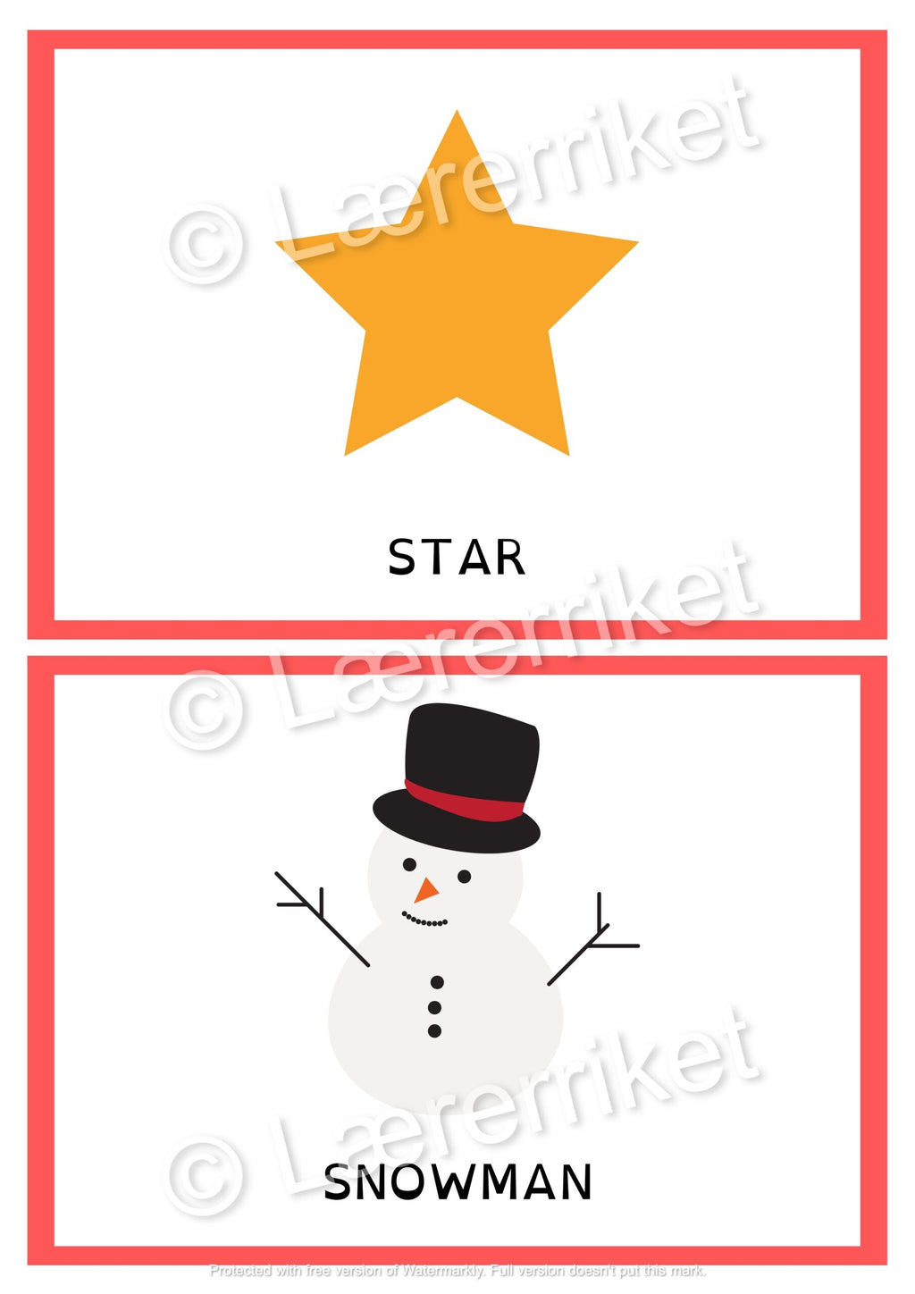 Flashcards - Happy Christmas