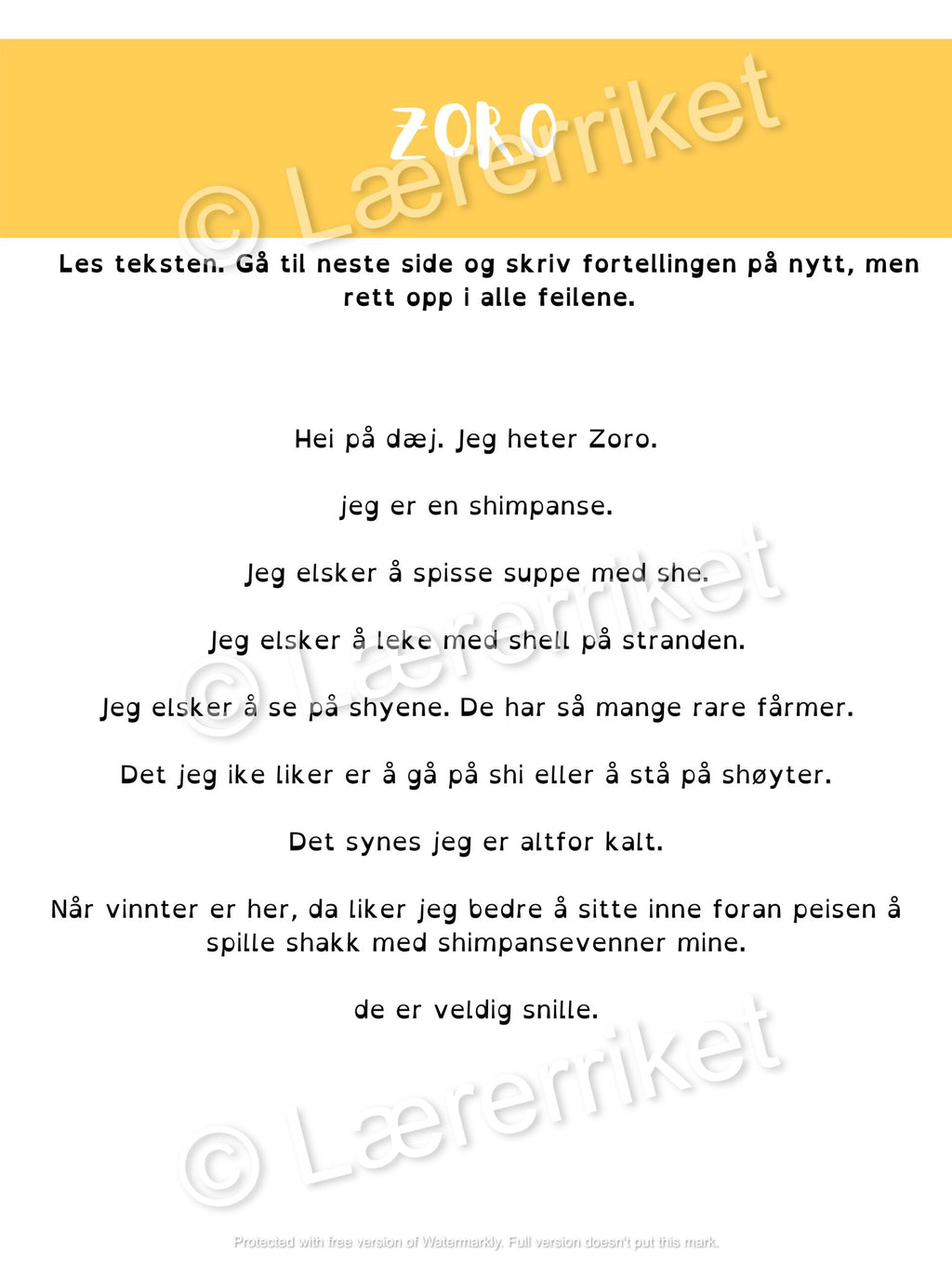 Rett tekstene