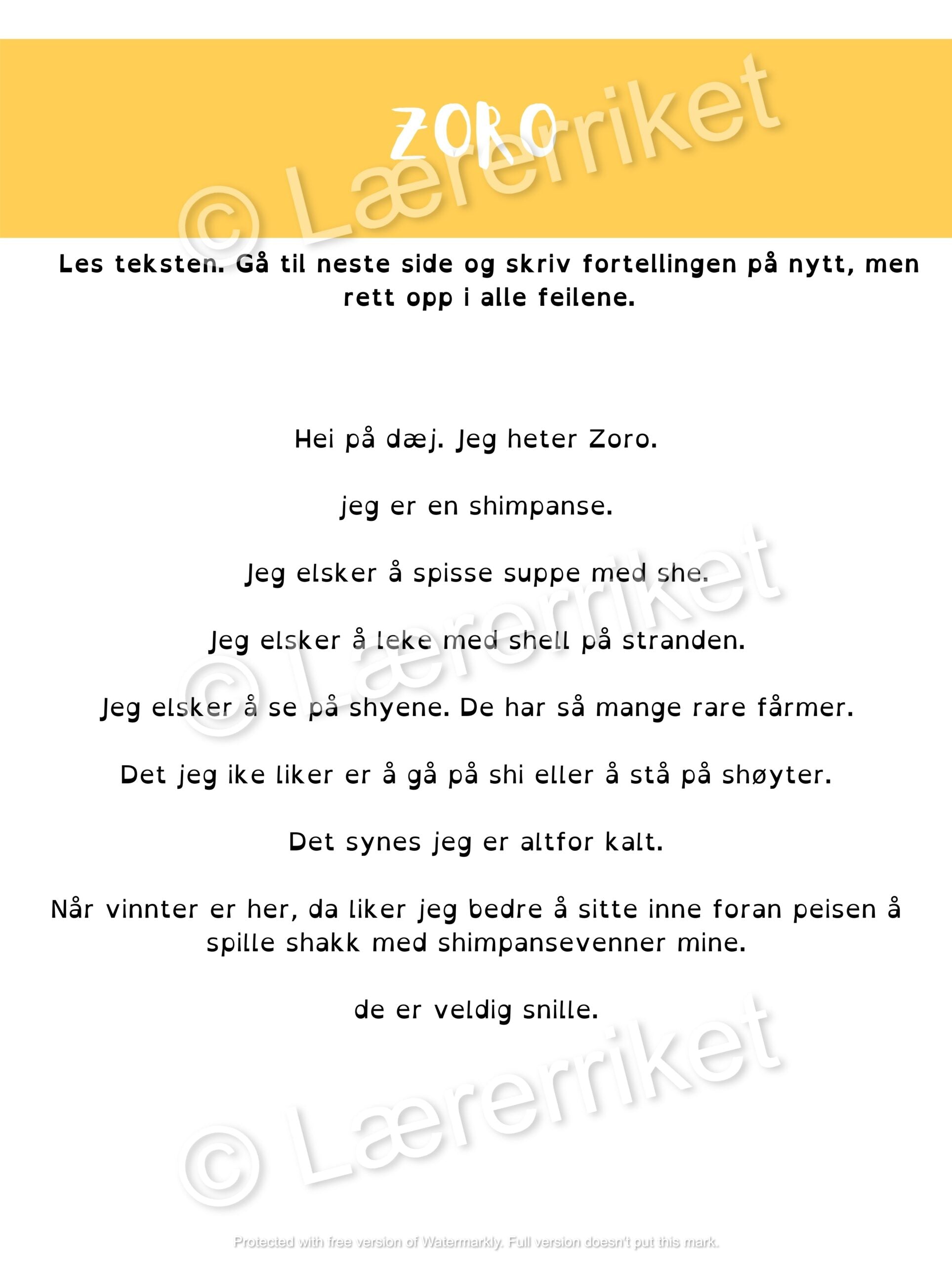 Rett tekstene