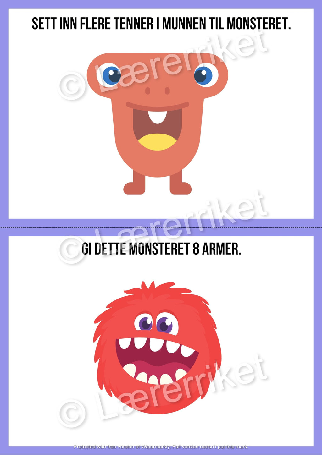 Plastelinamatter - monstre (halloween)